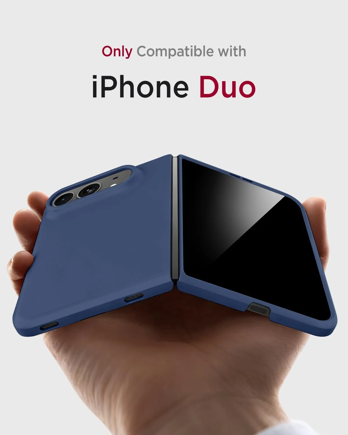 Miimall Anti-Spy for iPhone Duo Slim Case for Mag Safe [Built-in Privacy Screen Tempered Glass] Strong Magnet Military Grade Rugged Hard Thin Protective Cover for iPhone Duo 2026 Case Blue