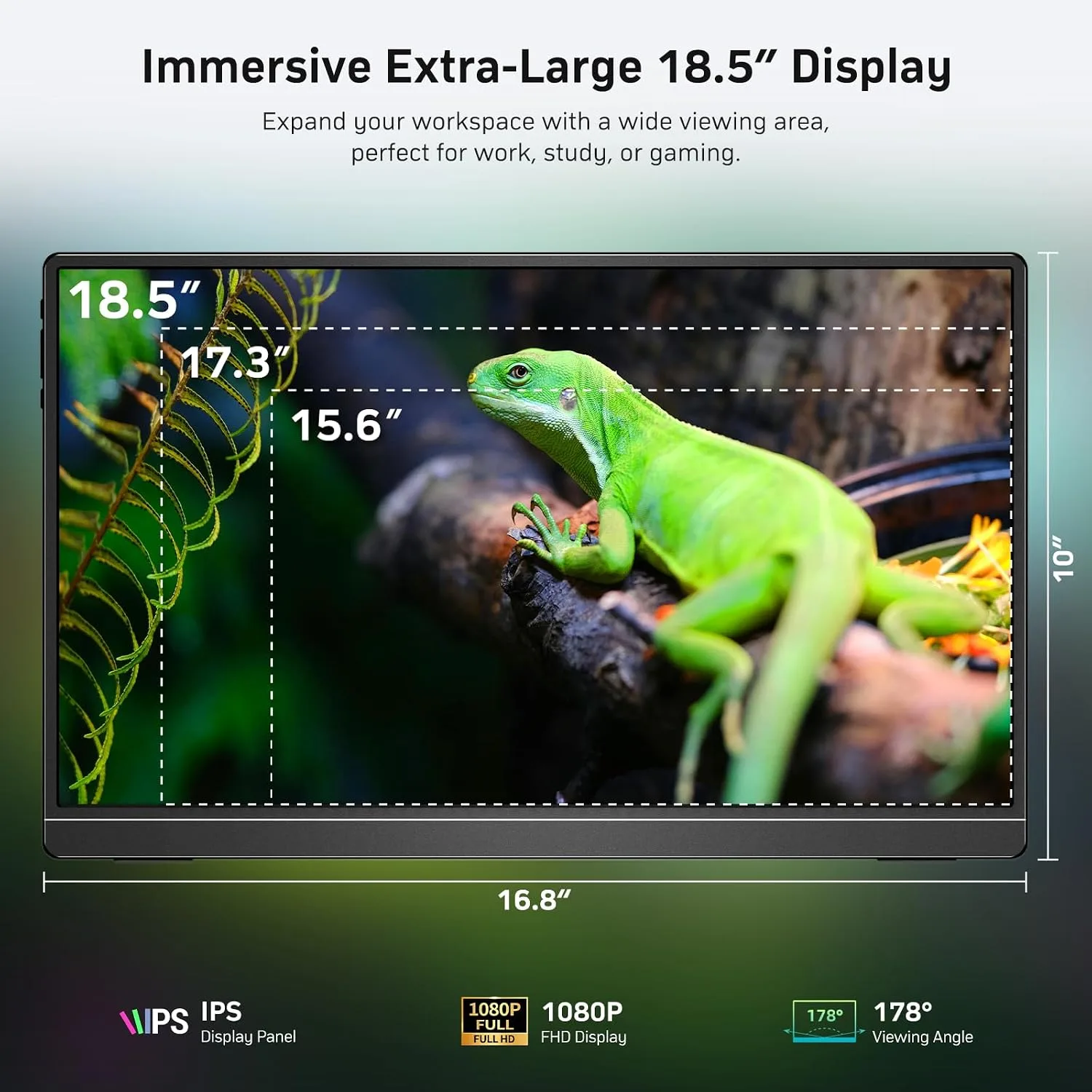 Anyuse 18.5" 100Hz FHD IPS USB-C HDMI Portable Monitor
