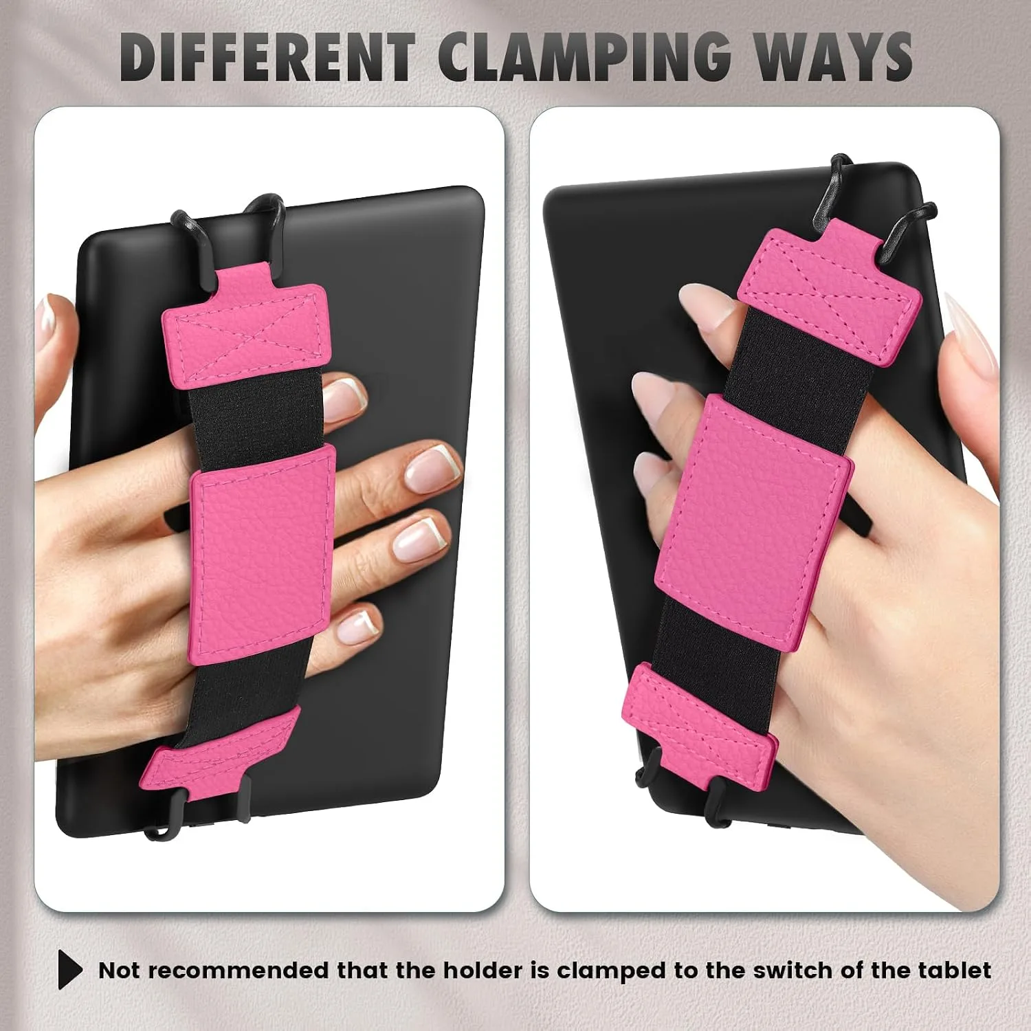 MoKo Soft Hand Strap for 6-8" Kindle eReaders Fire Tablet, Magenta