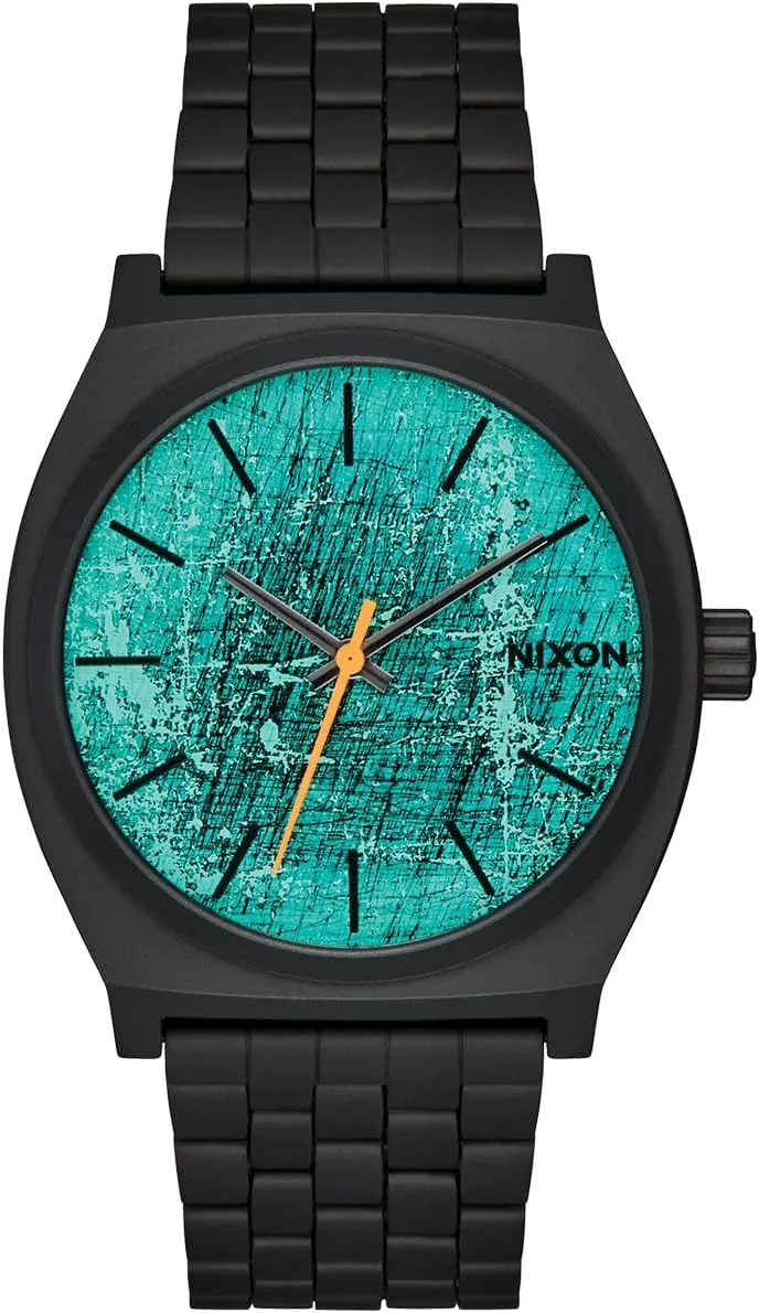 NIXON Time Teller A045 - 100m Water Resistant Men's Analog Fashion Watch (37mm Watch Face, 19.5mm-18mm Stainless Steel Band)