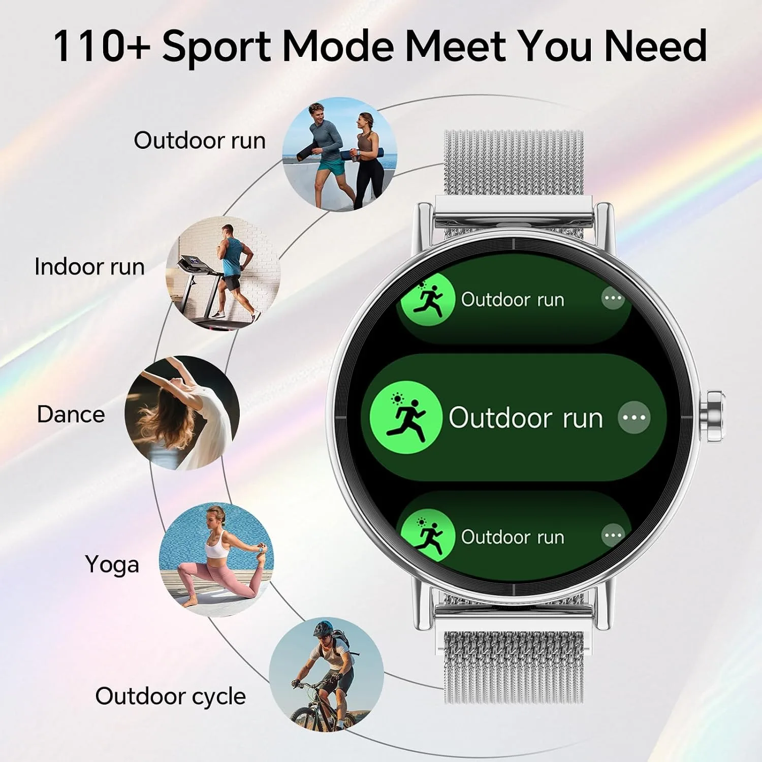 Yoever Smart Watch for Men Women,1.57" Touchscreen,Round Fitness Trackers