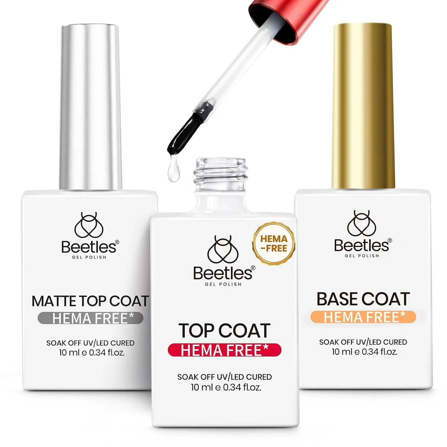 Beetles Gel Base and Top Coat Set 3 x 10ml