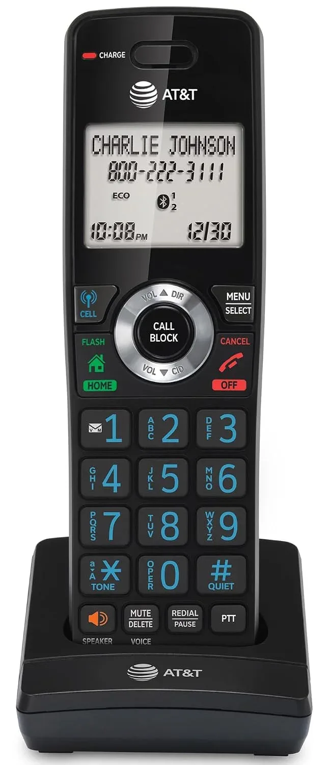 Teléfono fijo inalámbrico AT&T DECT 6.0 DLP73190 con pantalla color 5 pulgadas