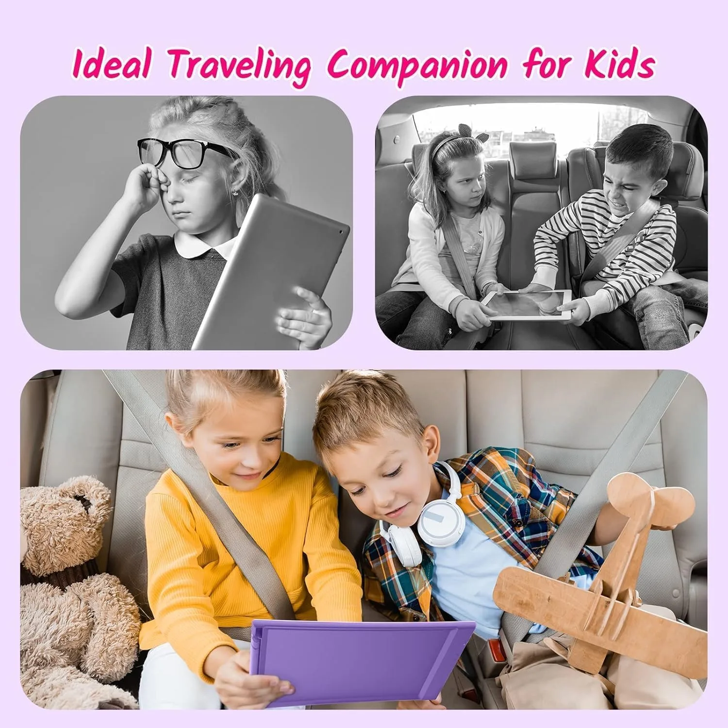 TECJOE 10 Inch 2 Pack LCD Writing Tablet for Kids, Mess Free Drawing Tablet