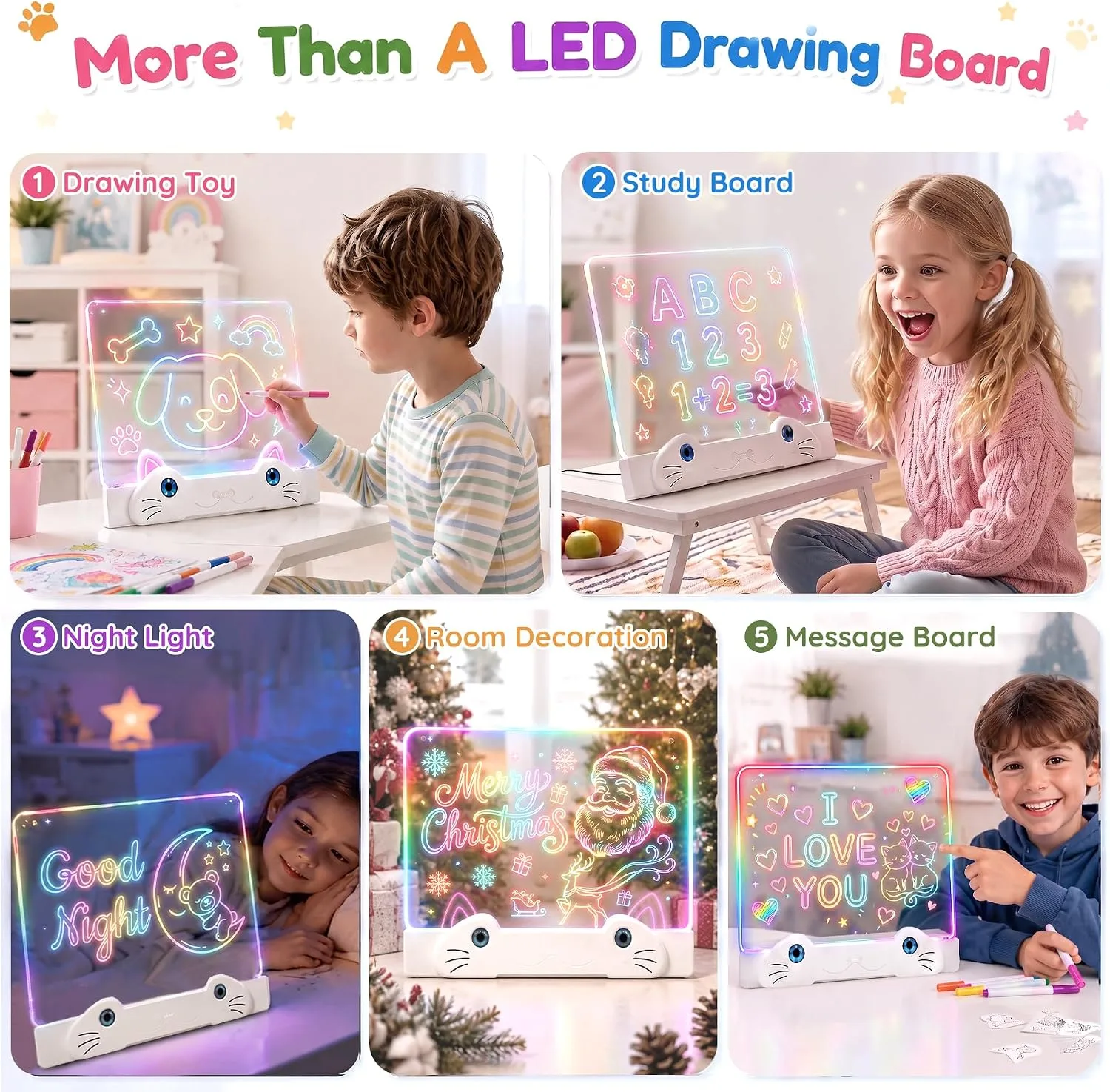 LED Drawing Board for Kids,Light Up Drawing Board,Gifts for Girls Boys Kids