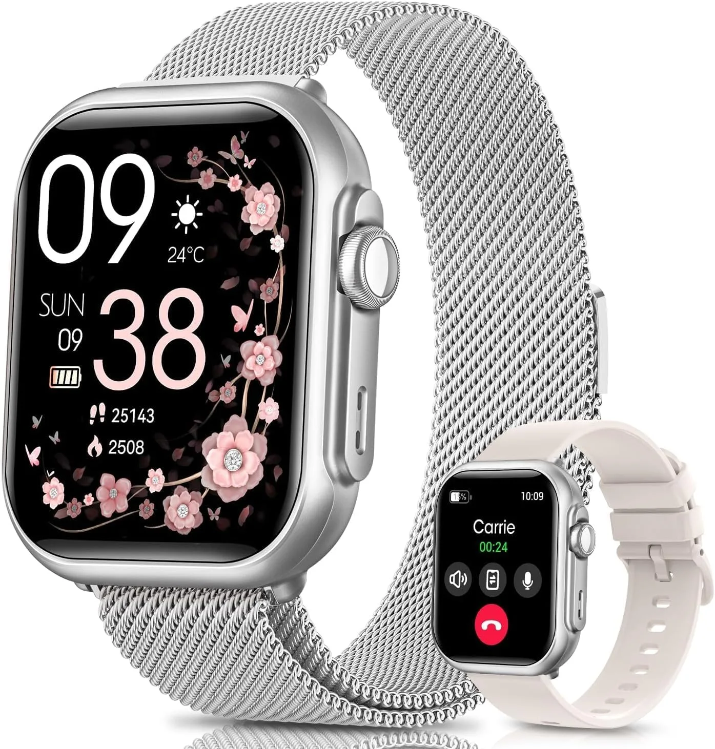 Smart Watch for Women, 1.85" Smartwatch for iPhone Android, Answer/Make Call