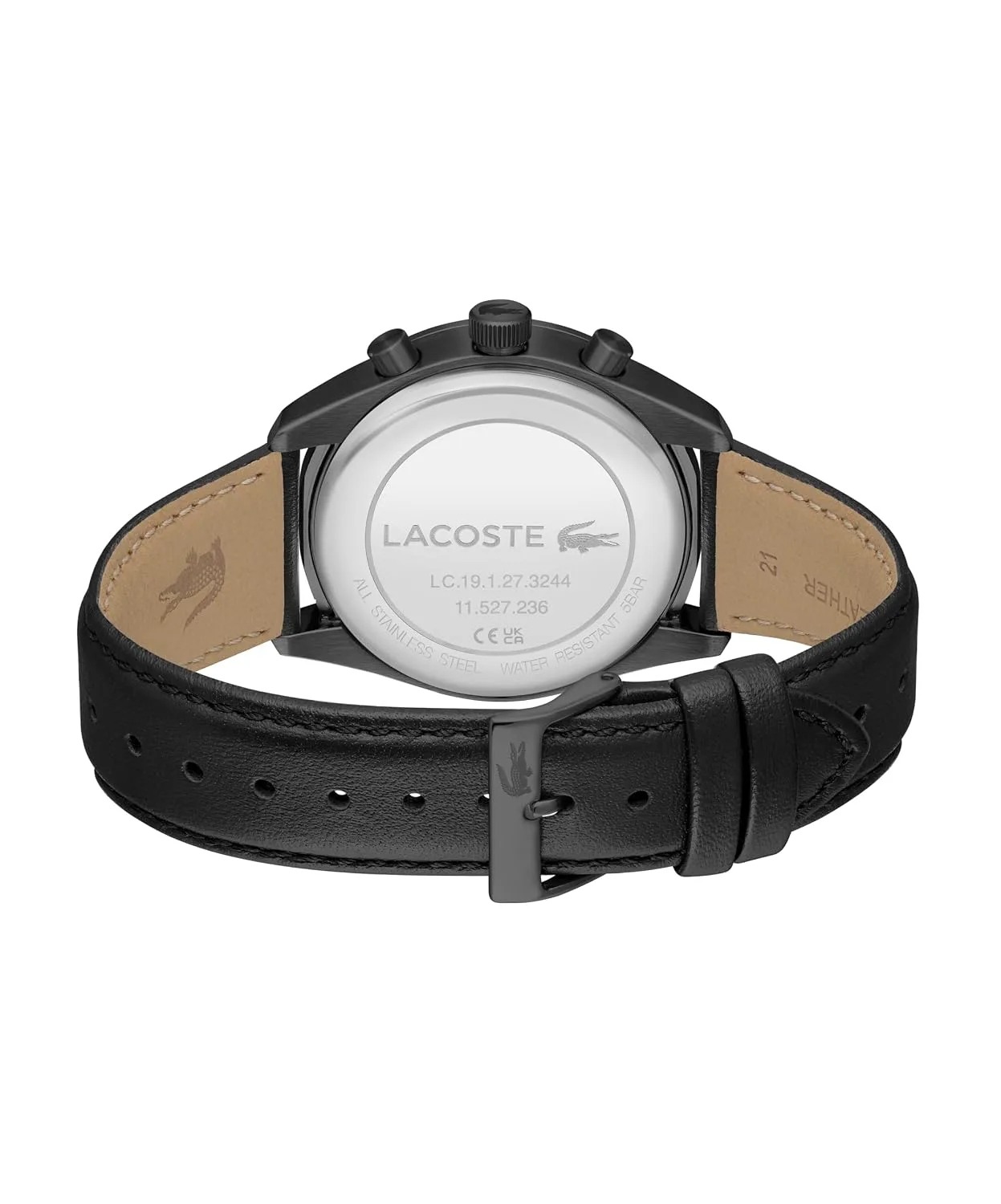 Lacoste Boston Men's Chronograph Watch - Classic Stainless Steel - Tachymeter - Water Resistant up to 5ATM/50 Meters - Modern Design for Him - 42mm