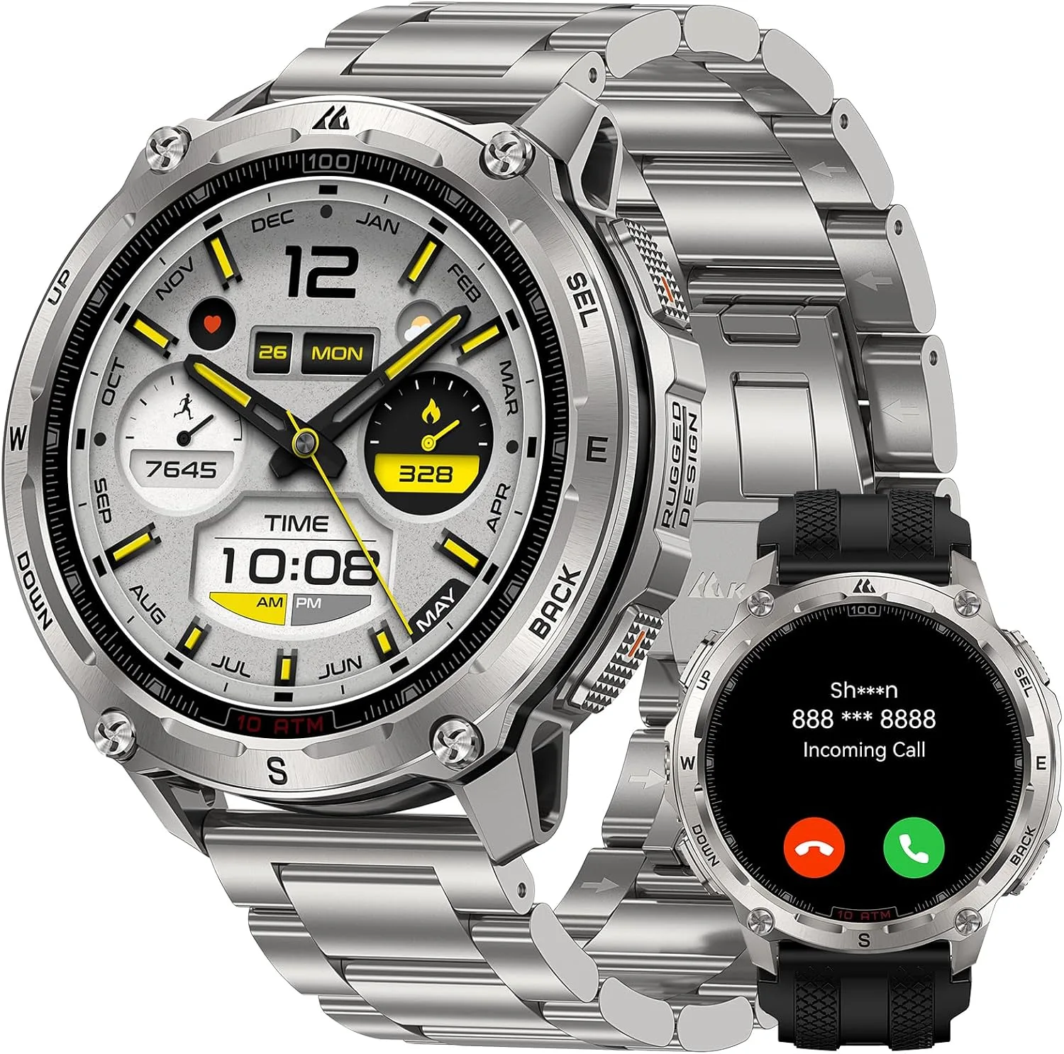 KOSPET Tank T4 Special Edition Smart Watch with Dual-Band GPS, Offline Maps