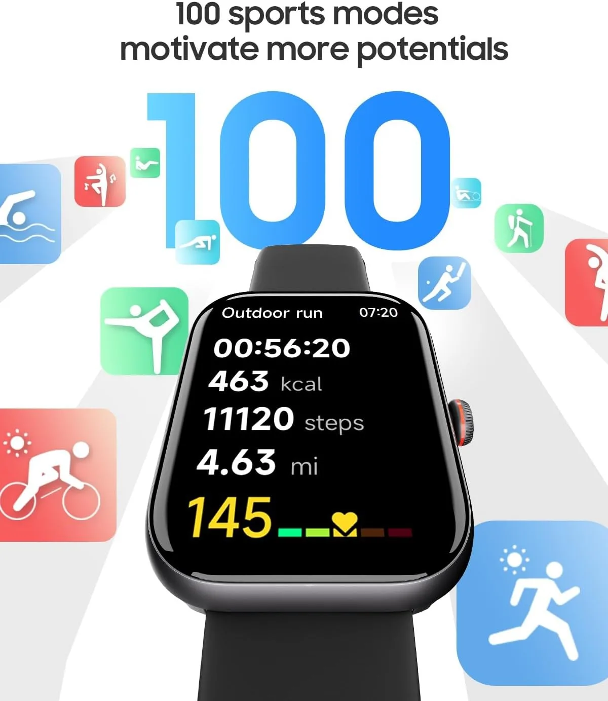 1.91" Smart Watch for Men Women with ALEXA, Fitness Watch for Android iOS