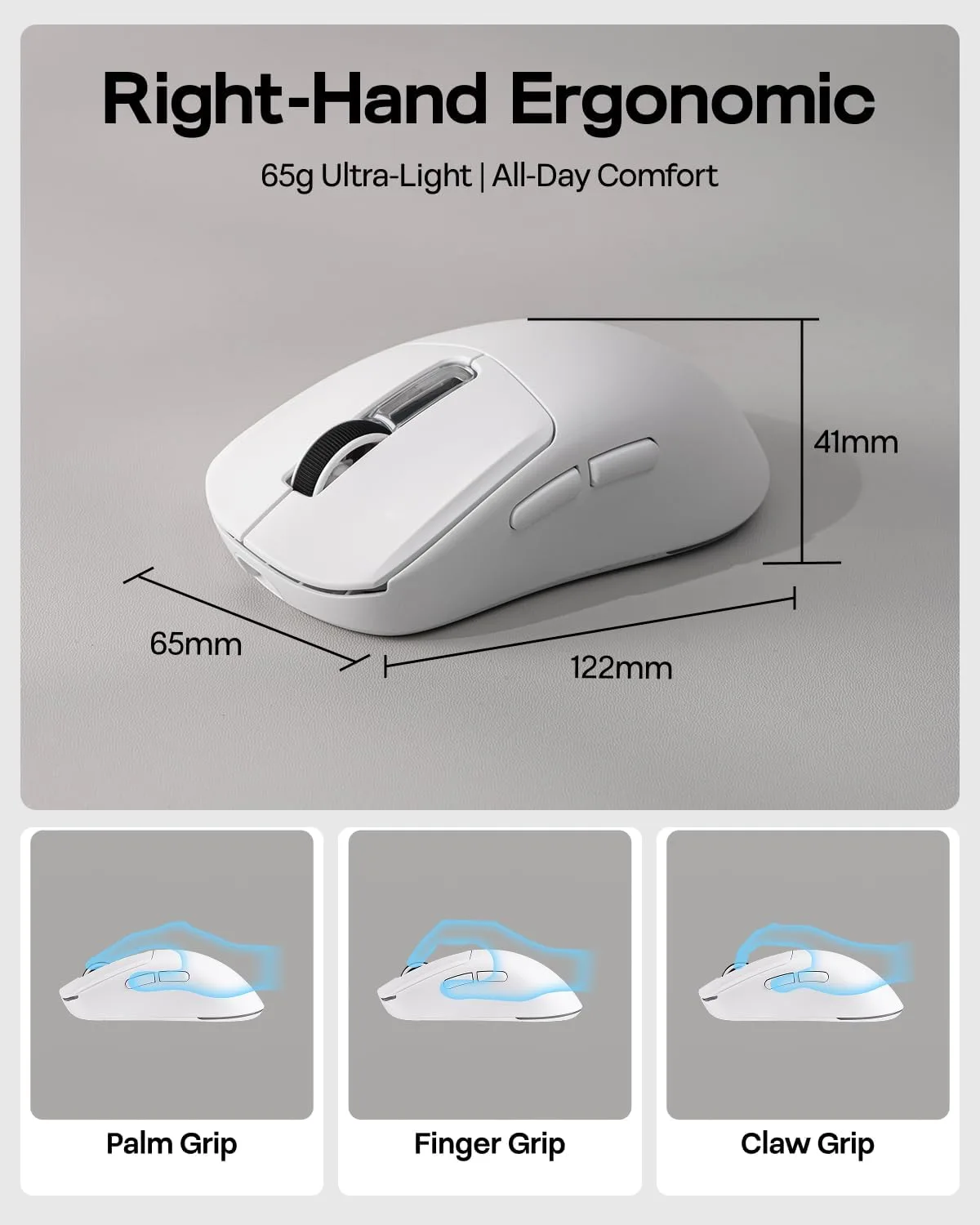 EPOMAKER NEX Lite Wireless Gaming Mouse w/Screens & RGB Charging Dock