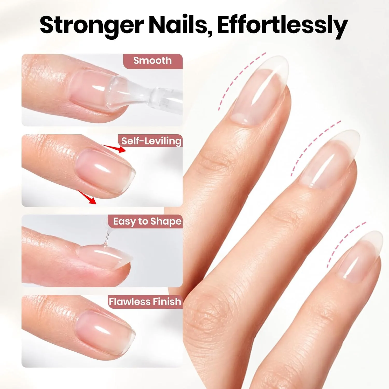 Beetles Builder Gel for Nails Clear, 15ml HEMA & TPO-Free Gel Builder