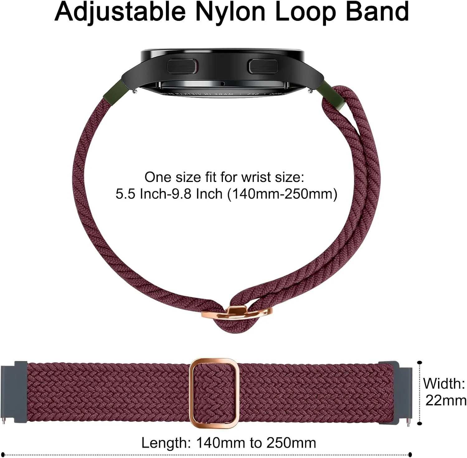 3 Pack Braided Stretchy Bands for IDW13,IDW16,IDW19 Smartwatch Bands, 22mm Elastic Straps for Fitpolo IDW13/Woneligo W13/FITVII HM57, TOOBUR/ENOMIR/MILOUZ/Gydom/Faweio/Amzhero/Tensky IDW19 Smart Watch for Women Men