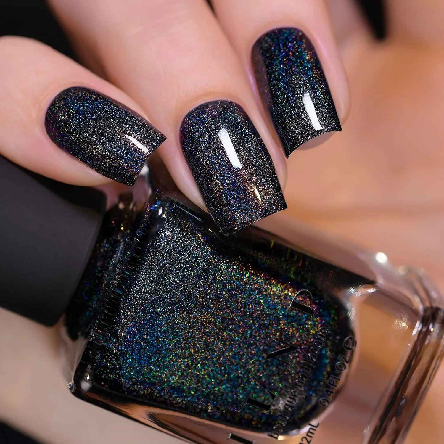 ILNP Black Magic - Deep Black Holographic Nail Polish