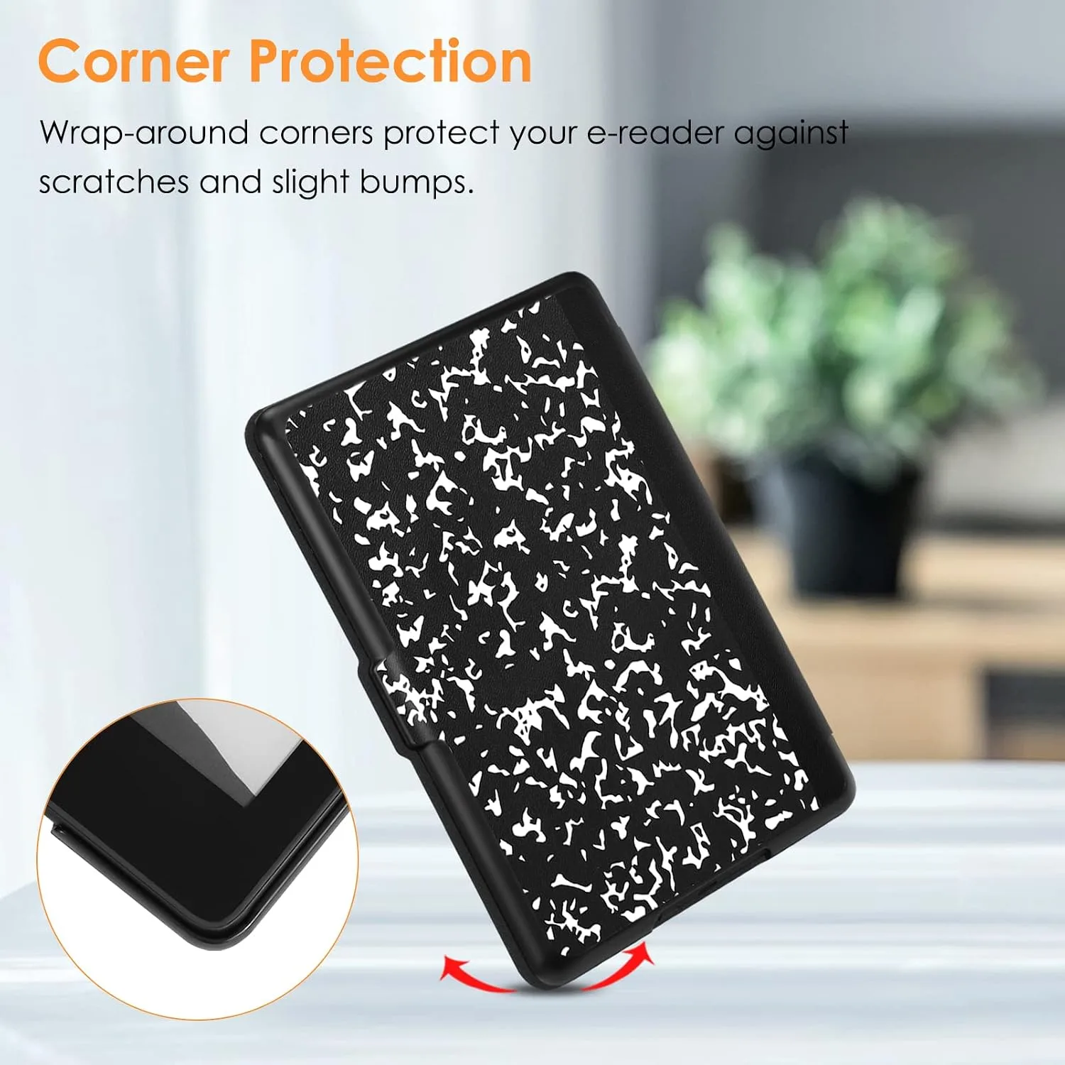 Fintie Slimshell Case for 6" Kindle 2024/2022 11th Generation,Comp Book