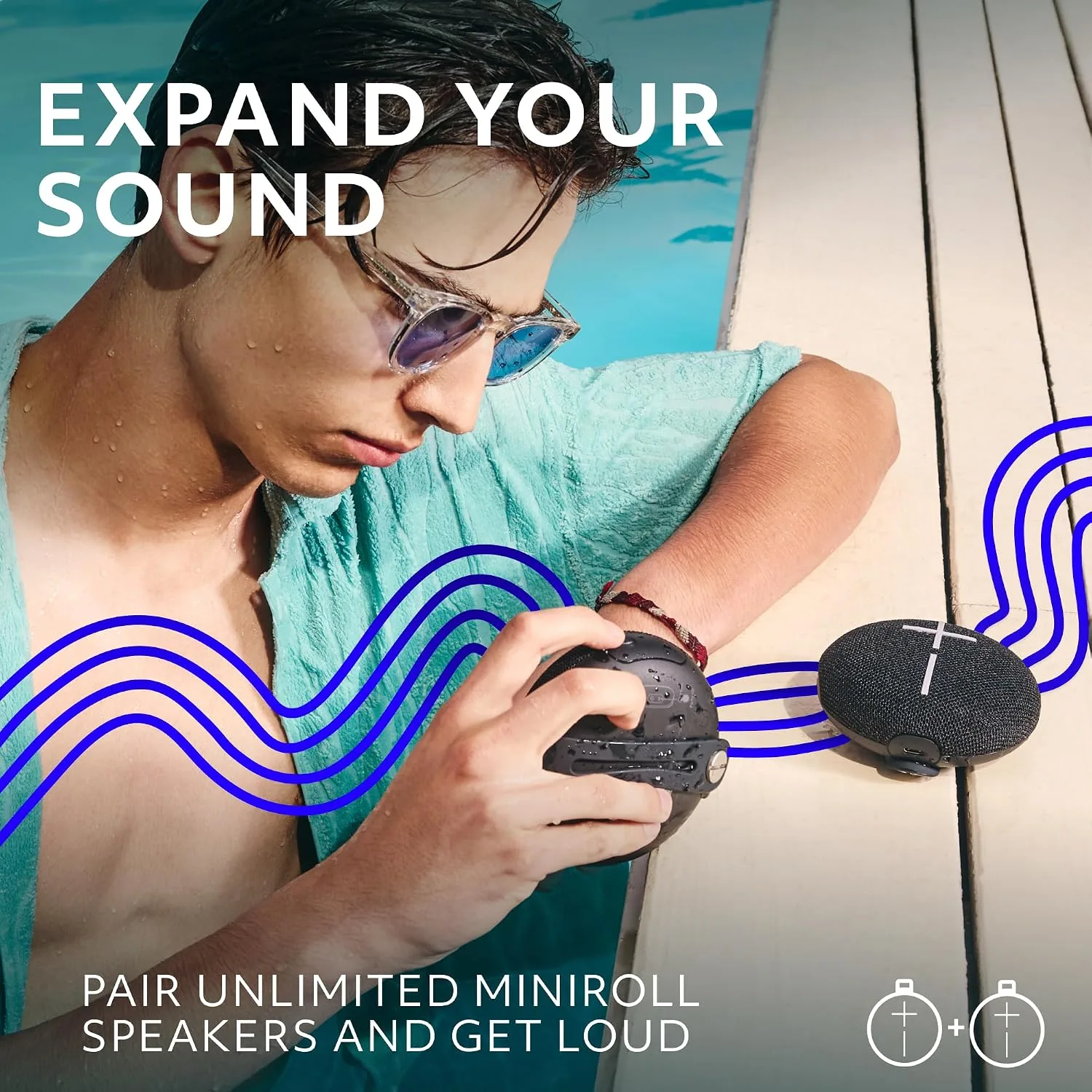 Ultimate Ears MINIROLL Waterproof Bluetooth Speaker - Gentle Black