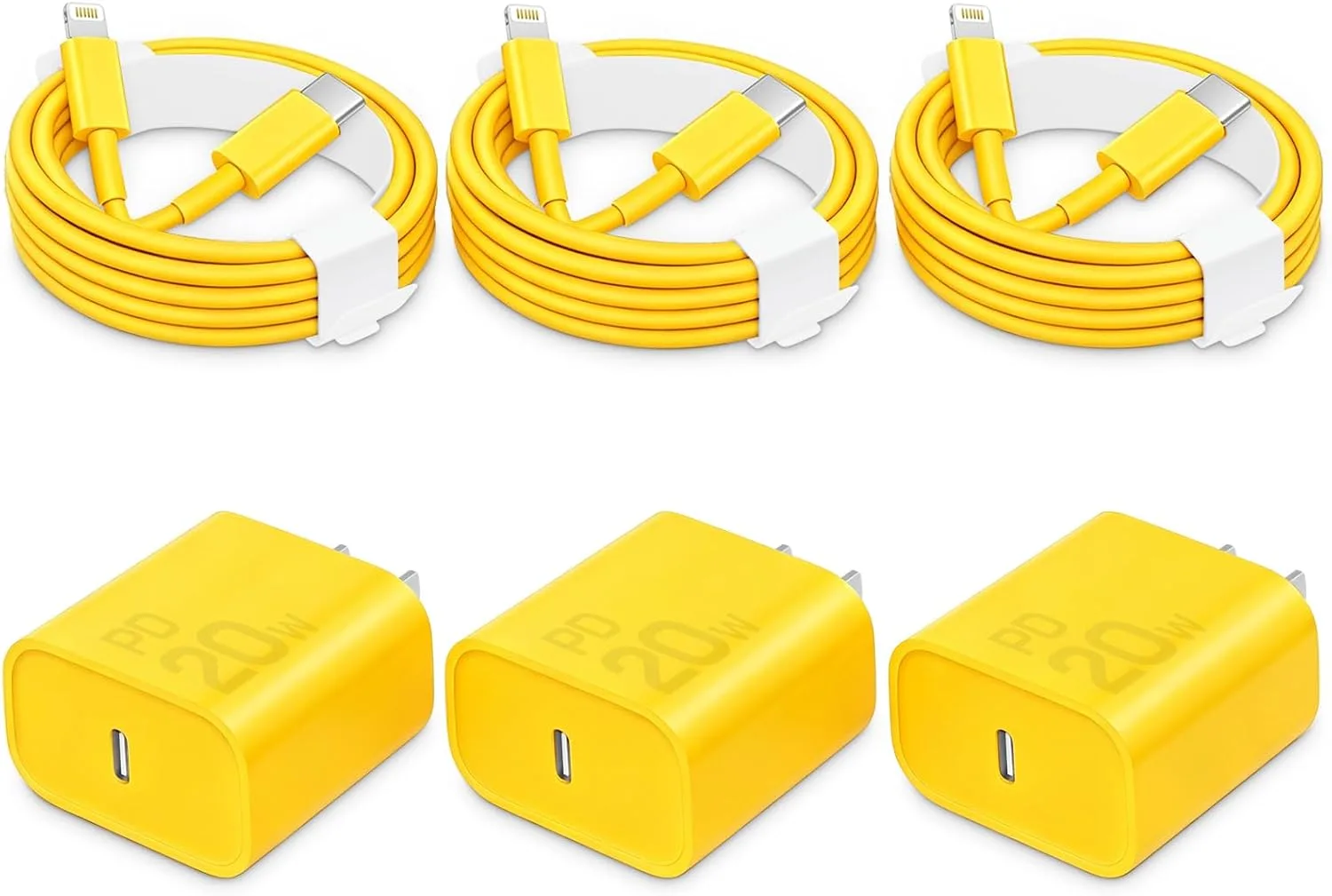 CXX 20W Fast Charger for iPhone 14/13/12 [3-Pack, MFi Certified]
