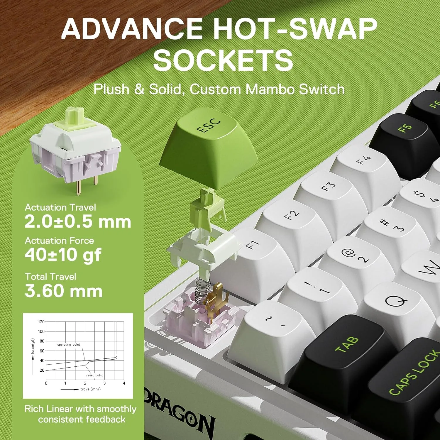Redragon K686 PRO Wireless RGB Gasket Gaming Mechanical Keyboard, Easy Knob