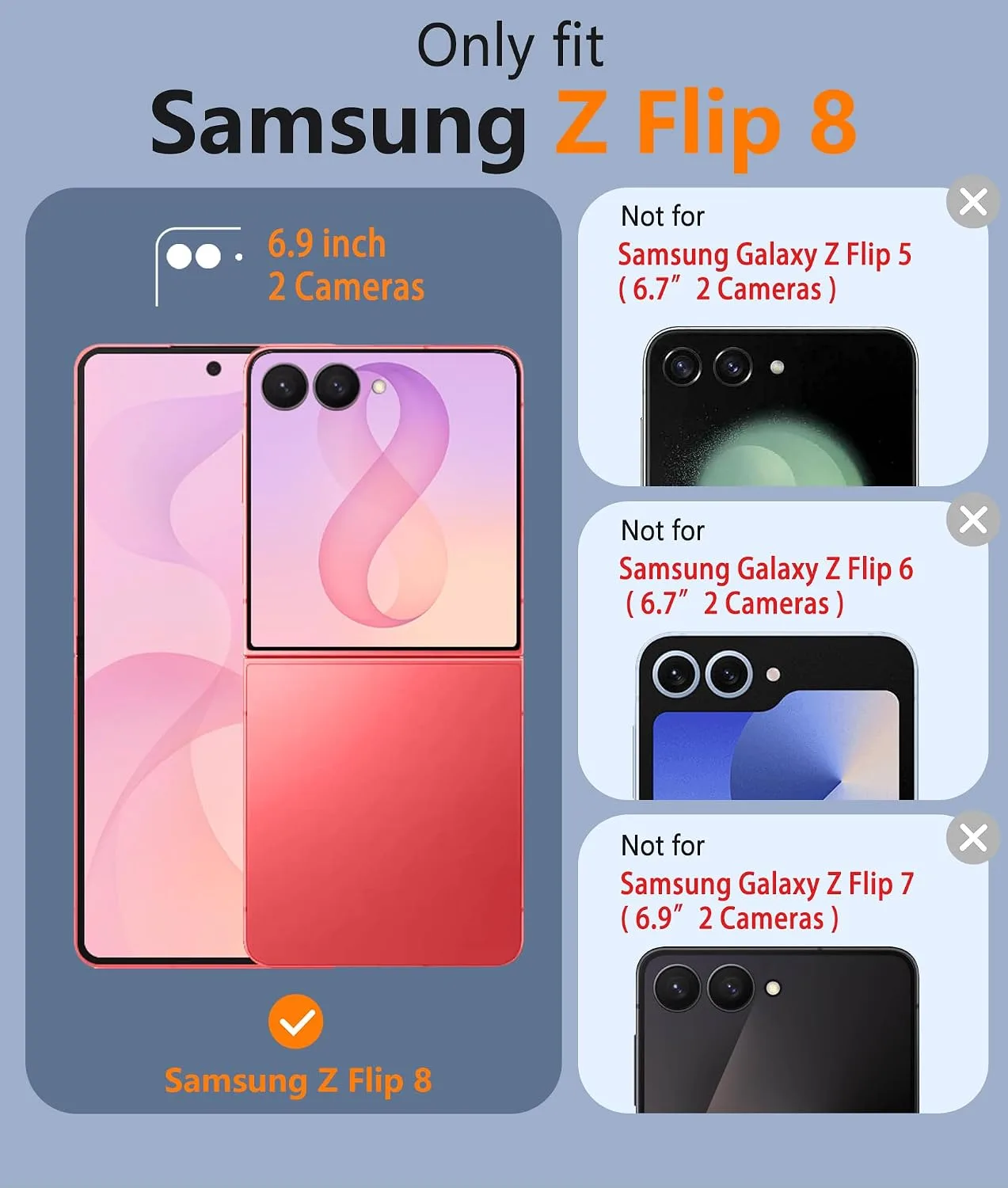 FNTCASE for Samsung Galaxy Z Flip 8 Case, Fit for Magsafe, Hinge Protection