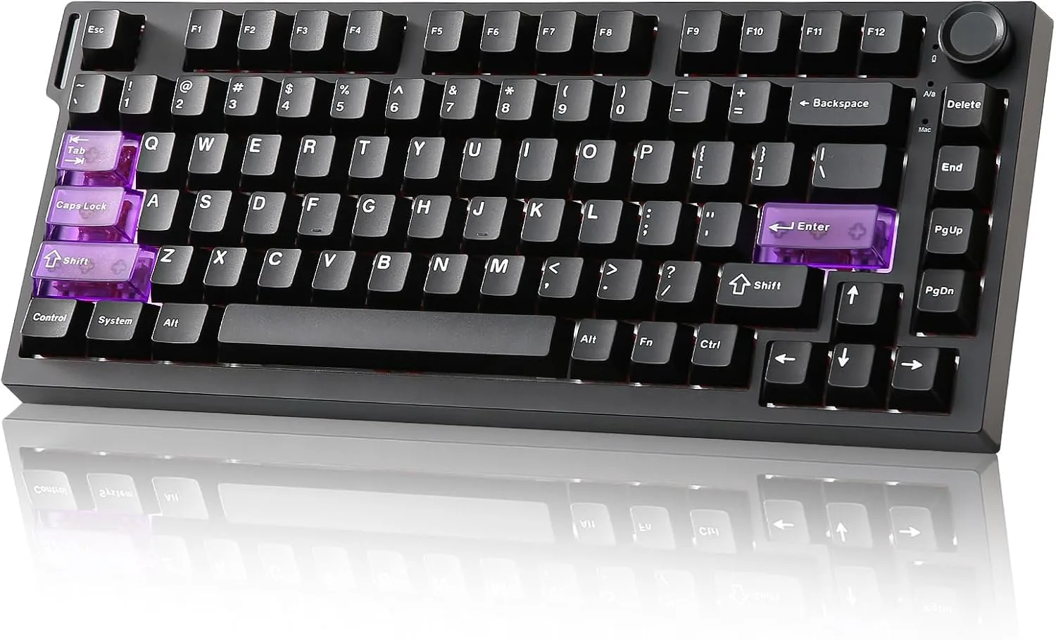 Teclado Gamer Yunzii RT75 PRO inalámbrico Dual 8K Negro con Switch Red