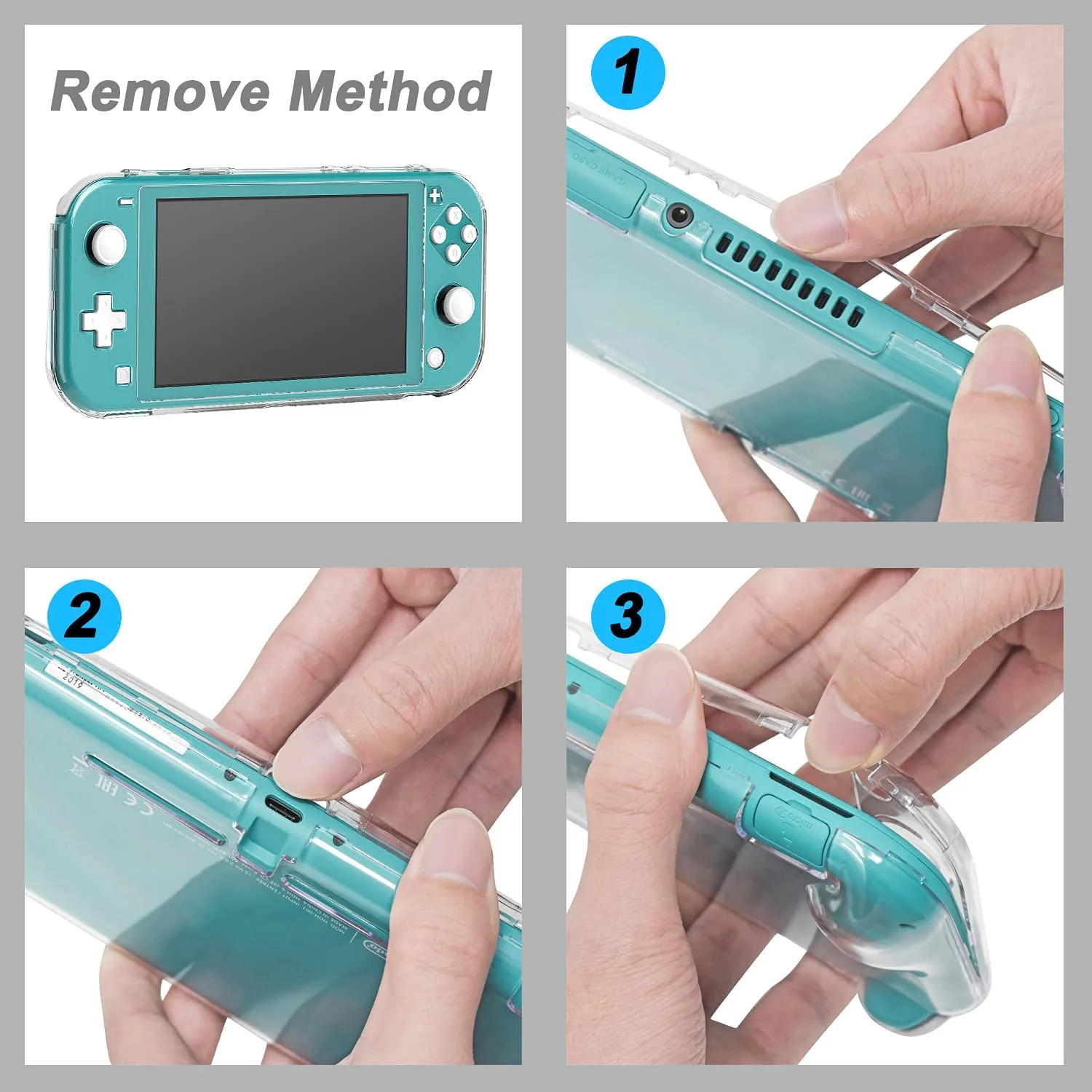 FYOUNG Switch Lite Cover Case,Crystal Hard Protective Shell for Switch Lite