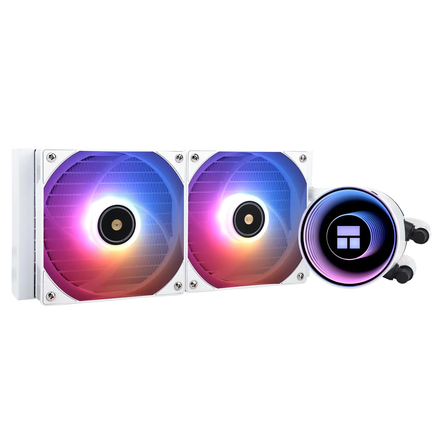 Thermalright Frozen Notte 240 White ARGB V2 Water Cooling CPU Cooler,240 White CPU Cooler Specifications, Double PWM Fans,S-FDB Bearings, Suitable for AMD/AM4 AM5, Intel LGA 1700/1150/1151/1200/2011