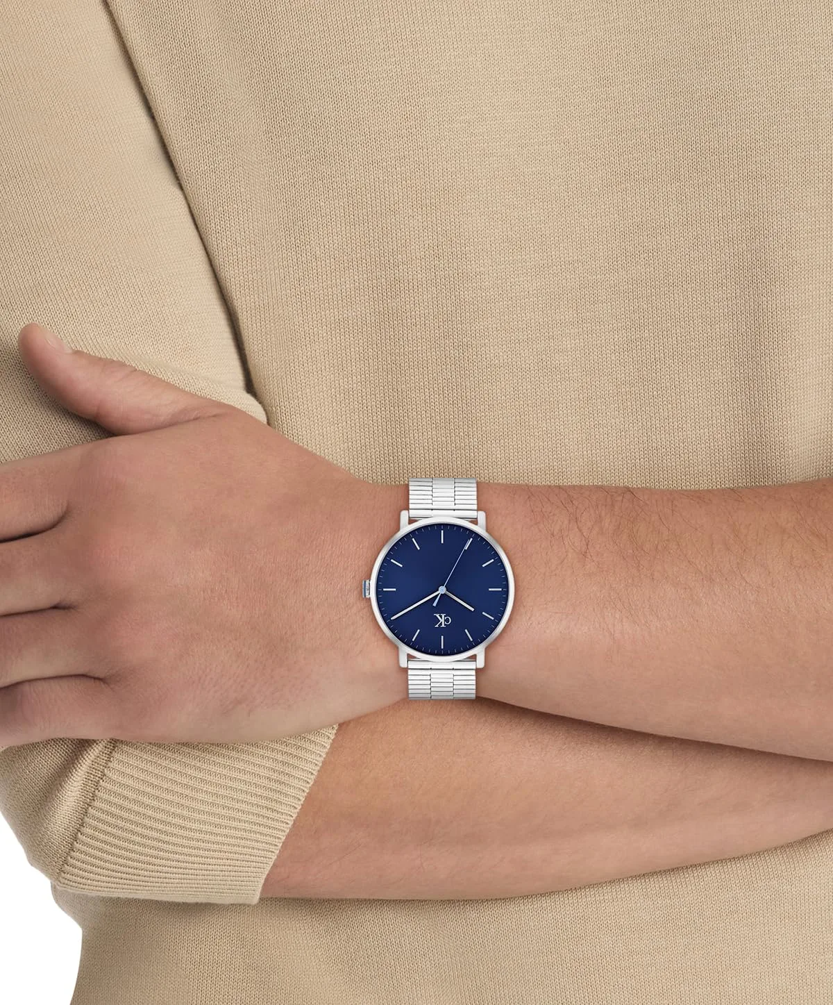 Calvin Klein Men’s CK Real Quartz Watch - Slim Case, Bracelet, Minimalist Dial, Water Resistant Up to 30m - Modern, Classic Timepiece - Gift for Him 42mm