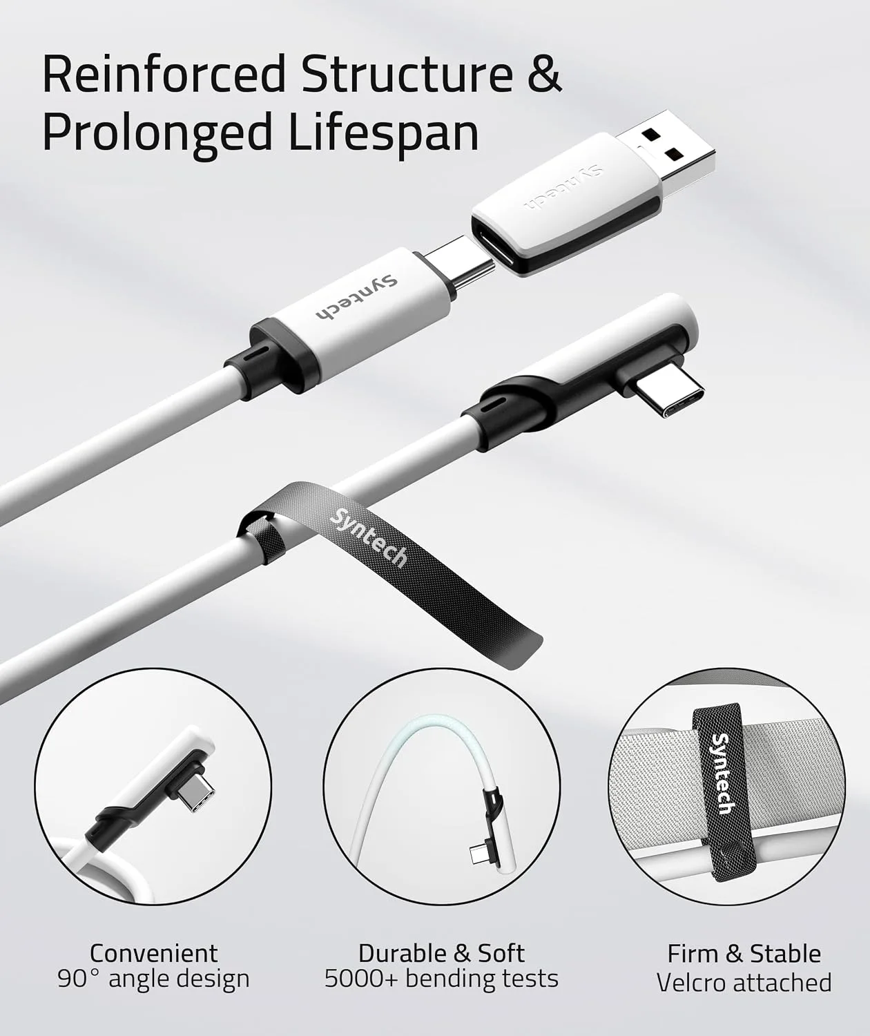 Syntech VR Link Cable 16FT for Meta Quest 3/3S/2, USB 3.0 Adapter