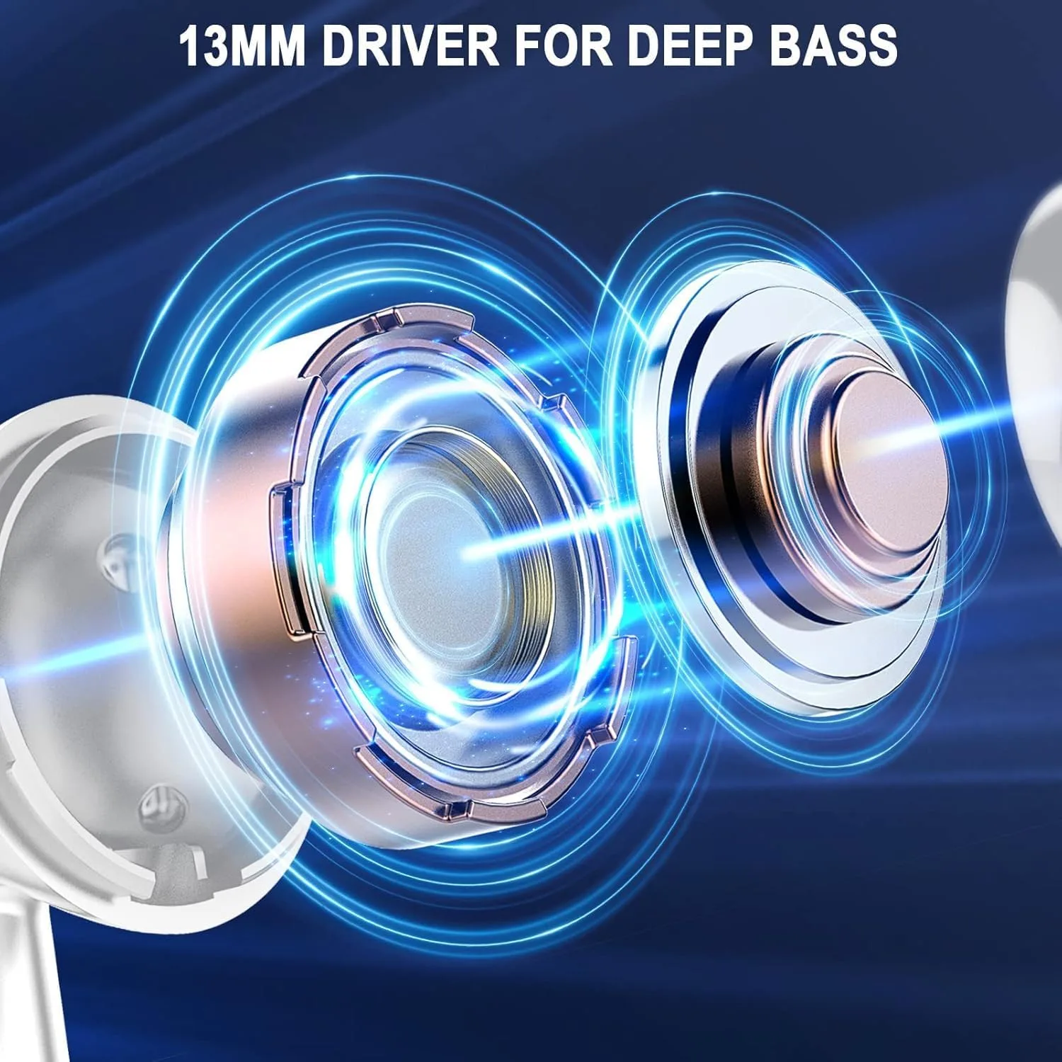 Wireless Bluetooth 5.4 Earbuds, LED Power Display Headphones, 6D Stereo