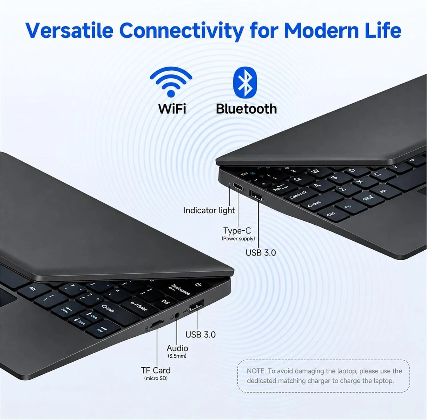 10.1 Inch Mini Netbook, Quad-Core Processor Laptop Computer, 2GB Memory 64GB Storage Android 12 Portable Notebook Built-in Webcam, WiFi & Bluetooth Keyboard & Mouse for Home Schooling & Office Work