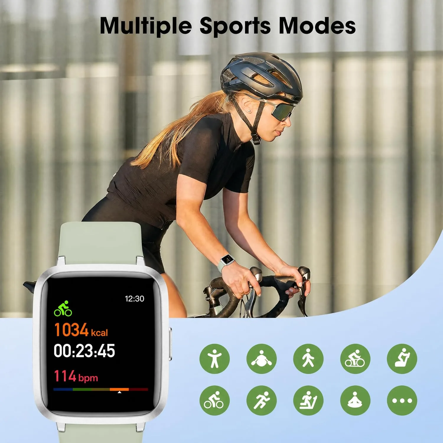 Fitness Tracker Watch with Heart Rate, No App No Phone Required, Pedometer