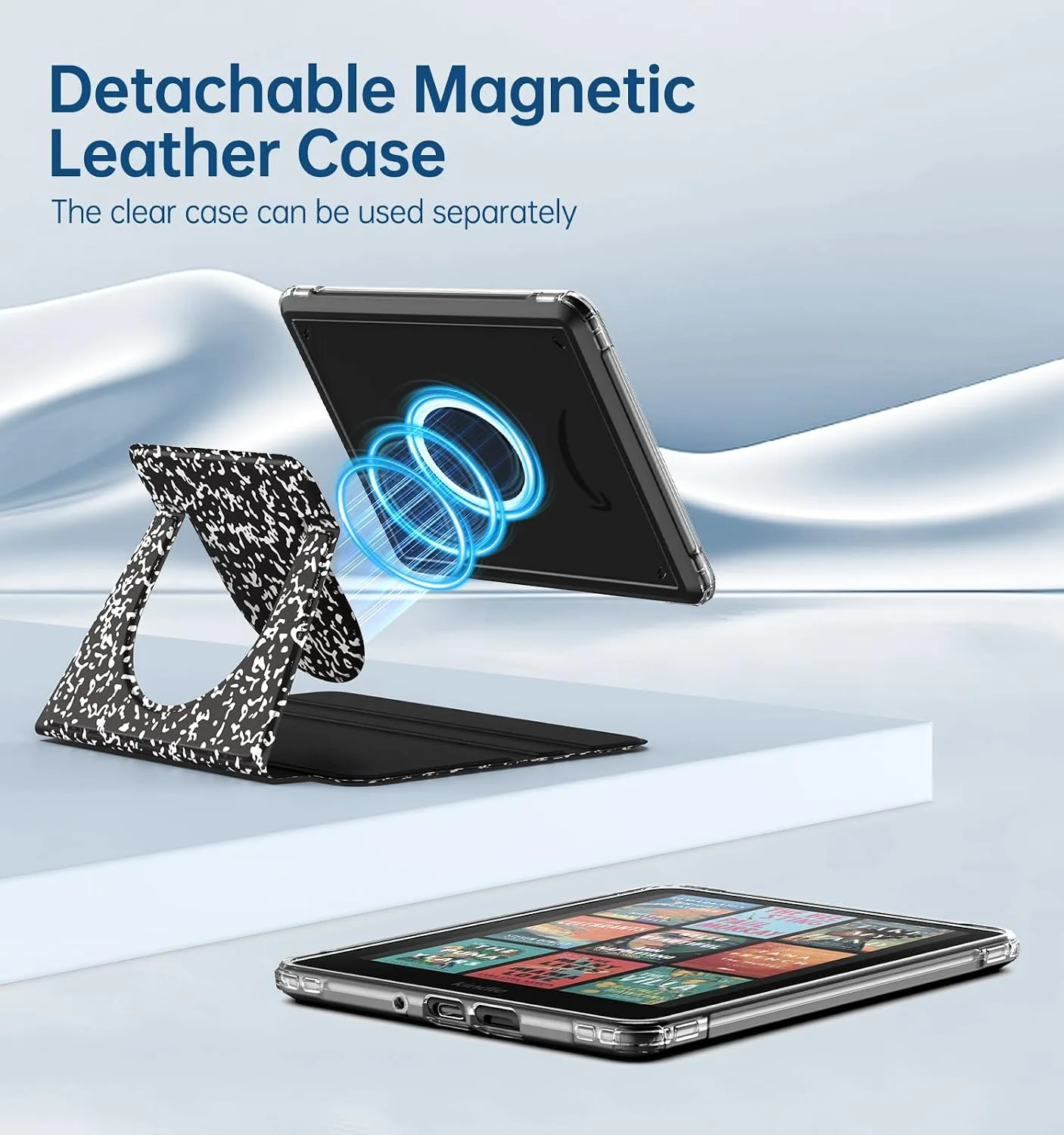MoKo 360°Rotating Detachable Case for 7" eBook Reader, Notebook Black
