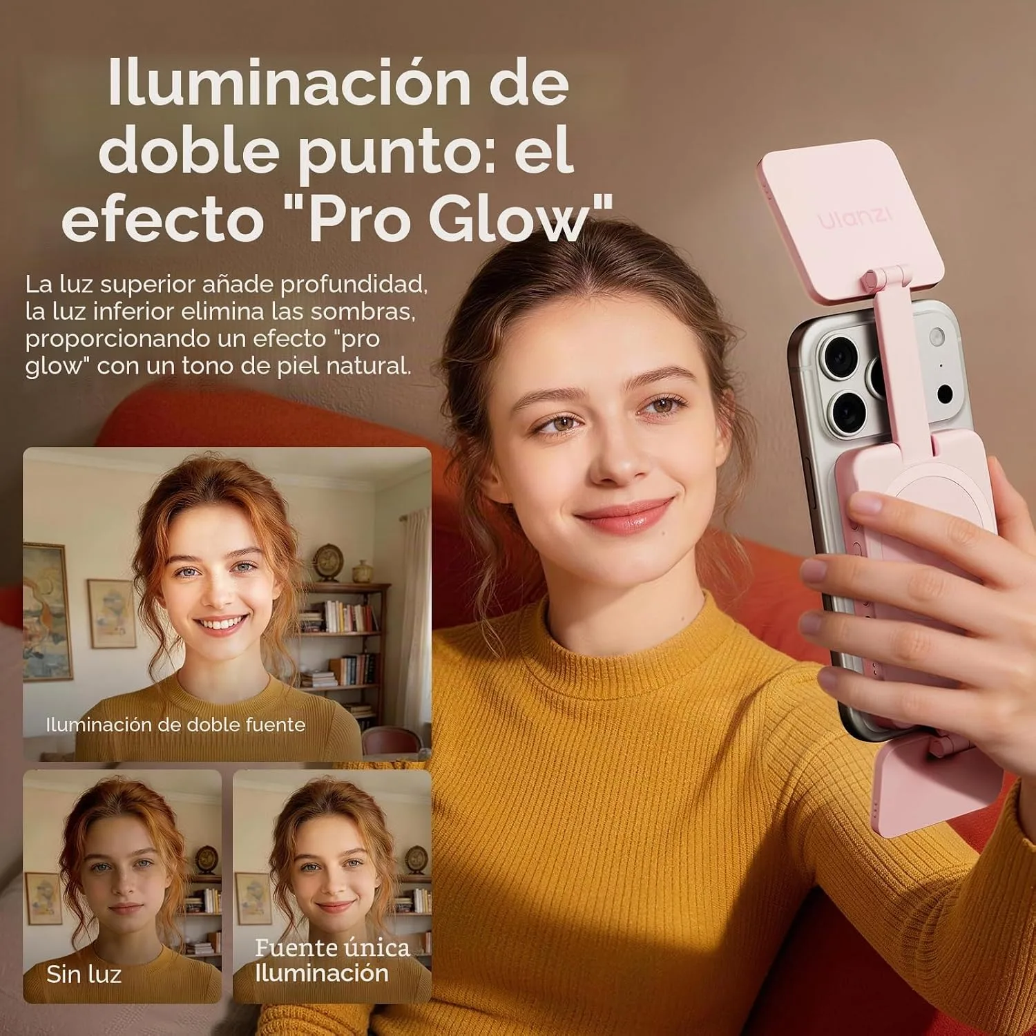 ULANZI GL01 Magnetic Phone Light LED Selfie Light for iPhone Android