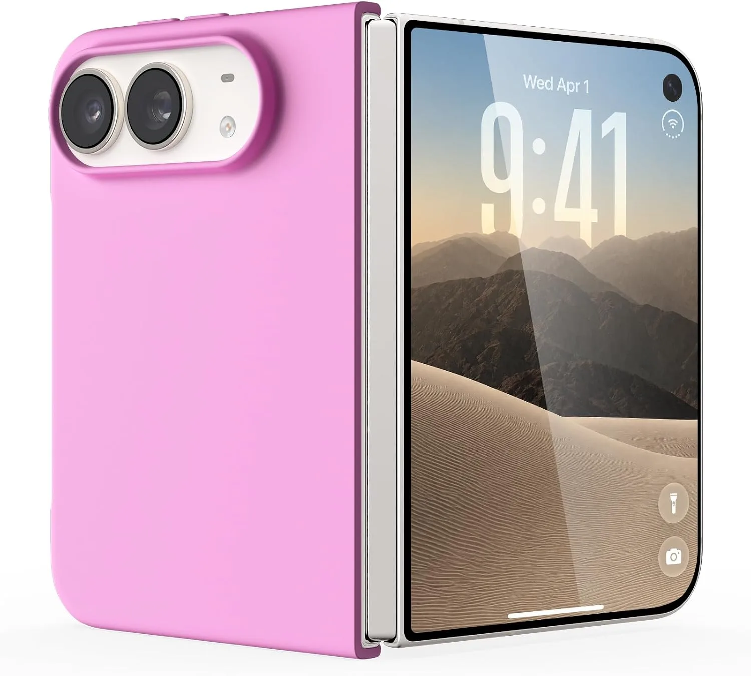 ORNARTO for iPhone Duo Case,Magnetic Slim Liquid Silicone,Cherry Blossom