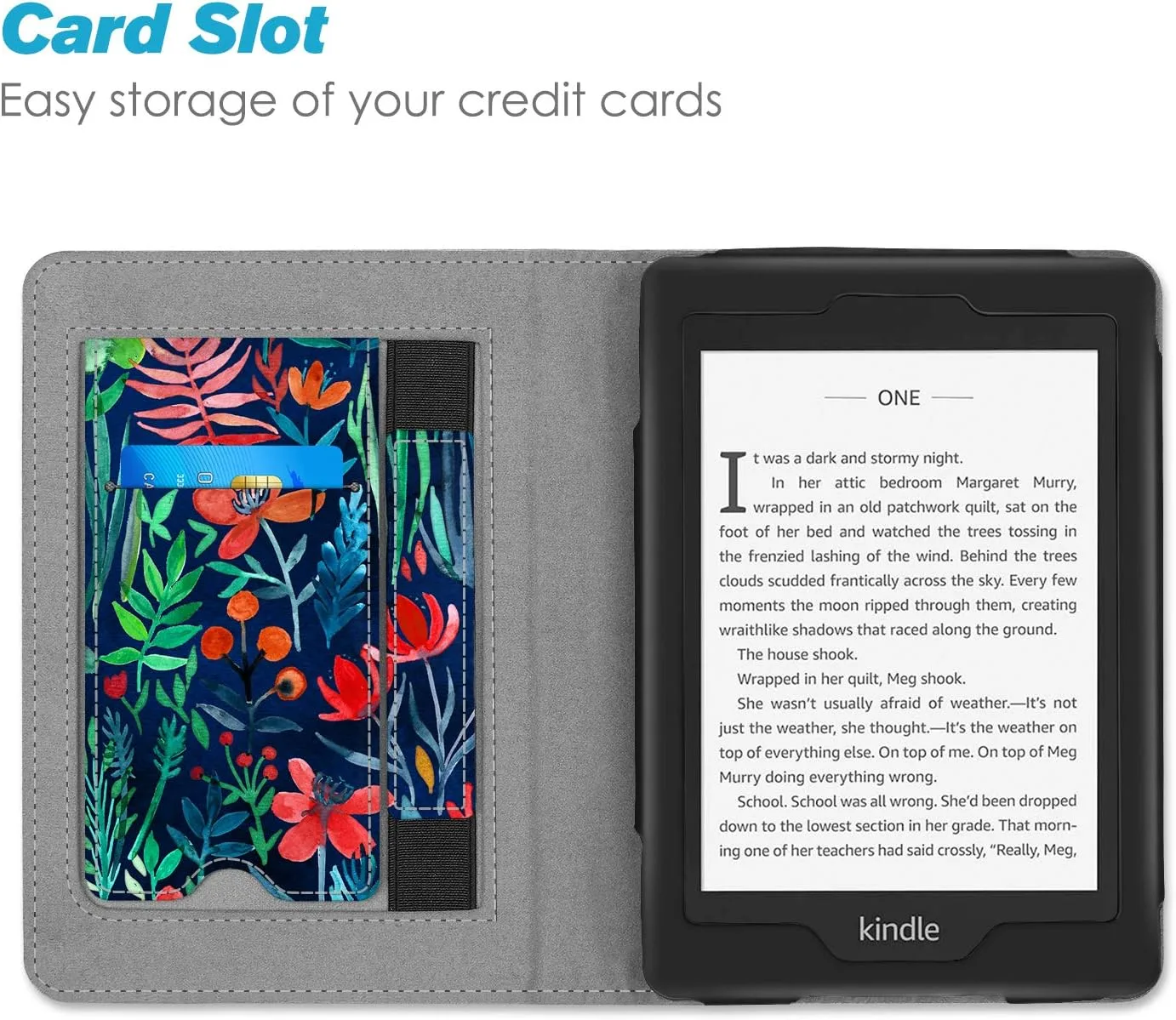 Fintie Stand Case for 6" Kindle Paperwhite 10th Gen 2018, Jungle Night