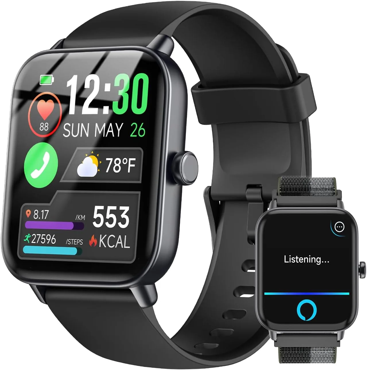 Smart Watch for Women/Men, Bluetooth Calling, Alexa built-in, iOS Android