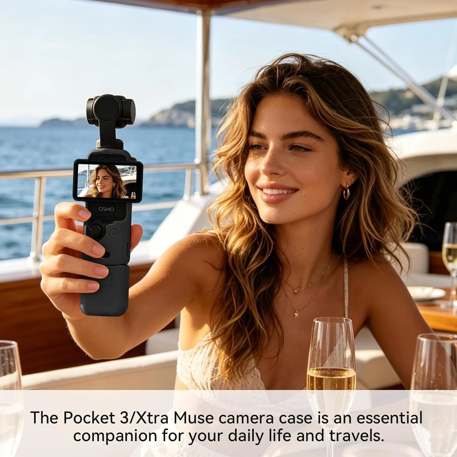 Protective Case for DJI Osmo Pocket 3/Xtra Muse Camera(Black)