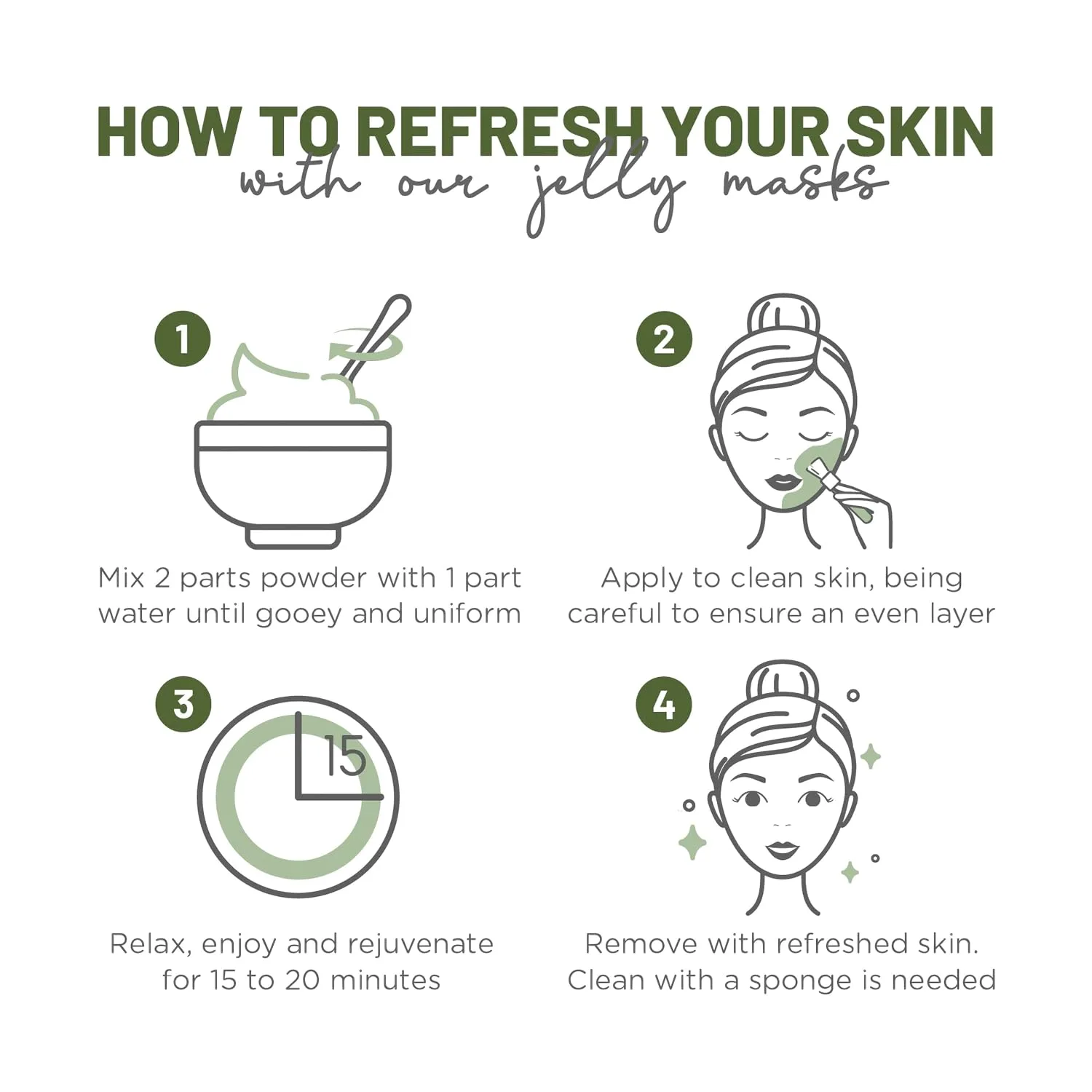 BRÜUN Peel-Off Tea Tree Jelly Mask for Face Care – A 23 fl oz Rubber Jar for 30 to 35 Treatments – A Skin Care Moisturizing Gel Mask of Spa Set for Men, Women and Adults
