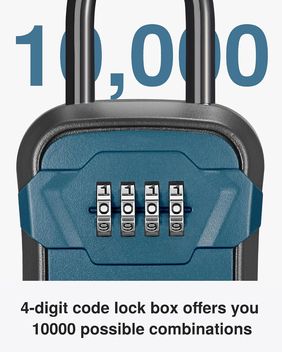Puroma Key Lock Box for House Keys Combination Lockbox, 1 Peacock Blue