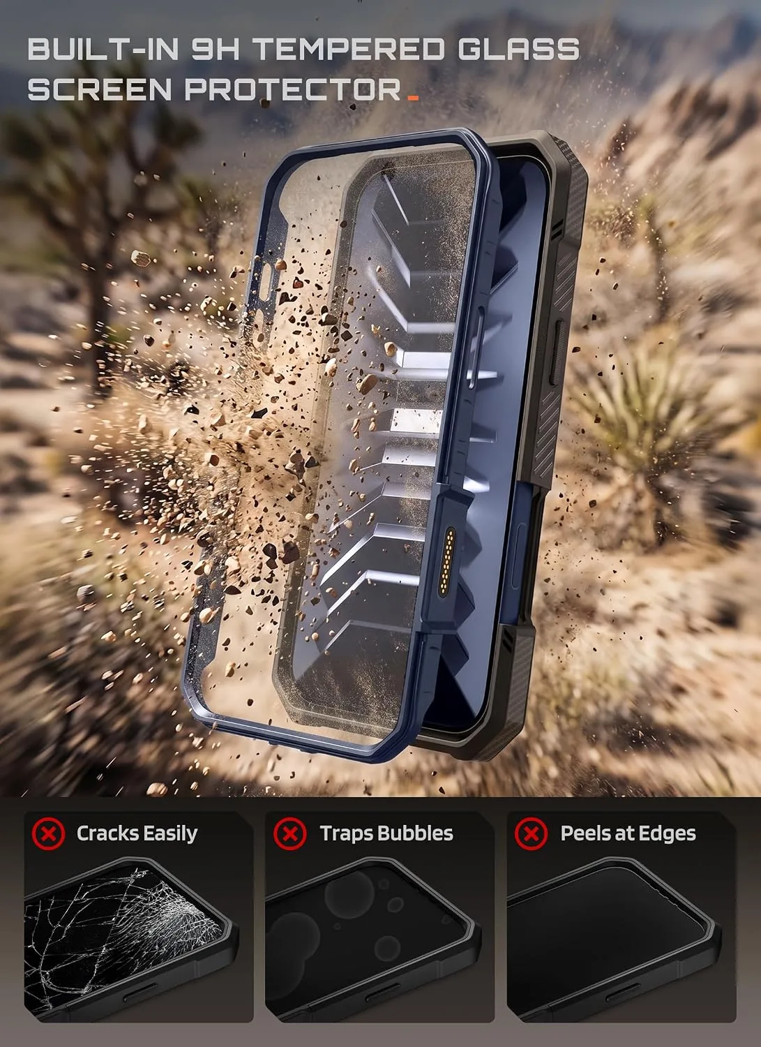 SUPCASE for iPhone 18 Pro Max Case/17 Pro Max Case, Glass Protector, Azure