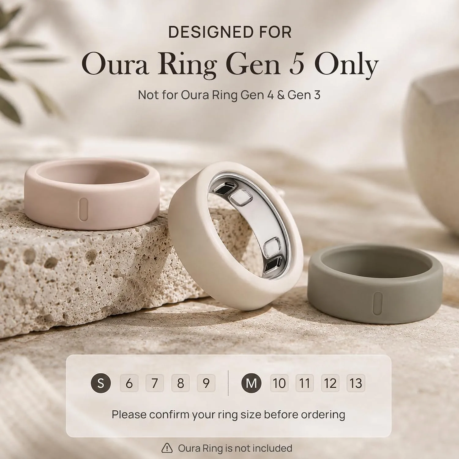 10 Pack Ultra-Thin Cover Compatible with Oura Ring 5