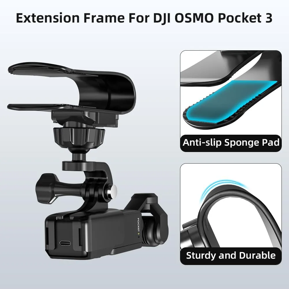 360° Adjustable Car Sun Visor Mount for DJI Osmo Pocket 3