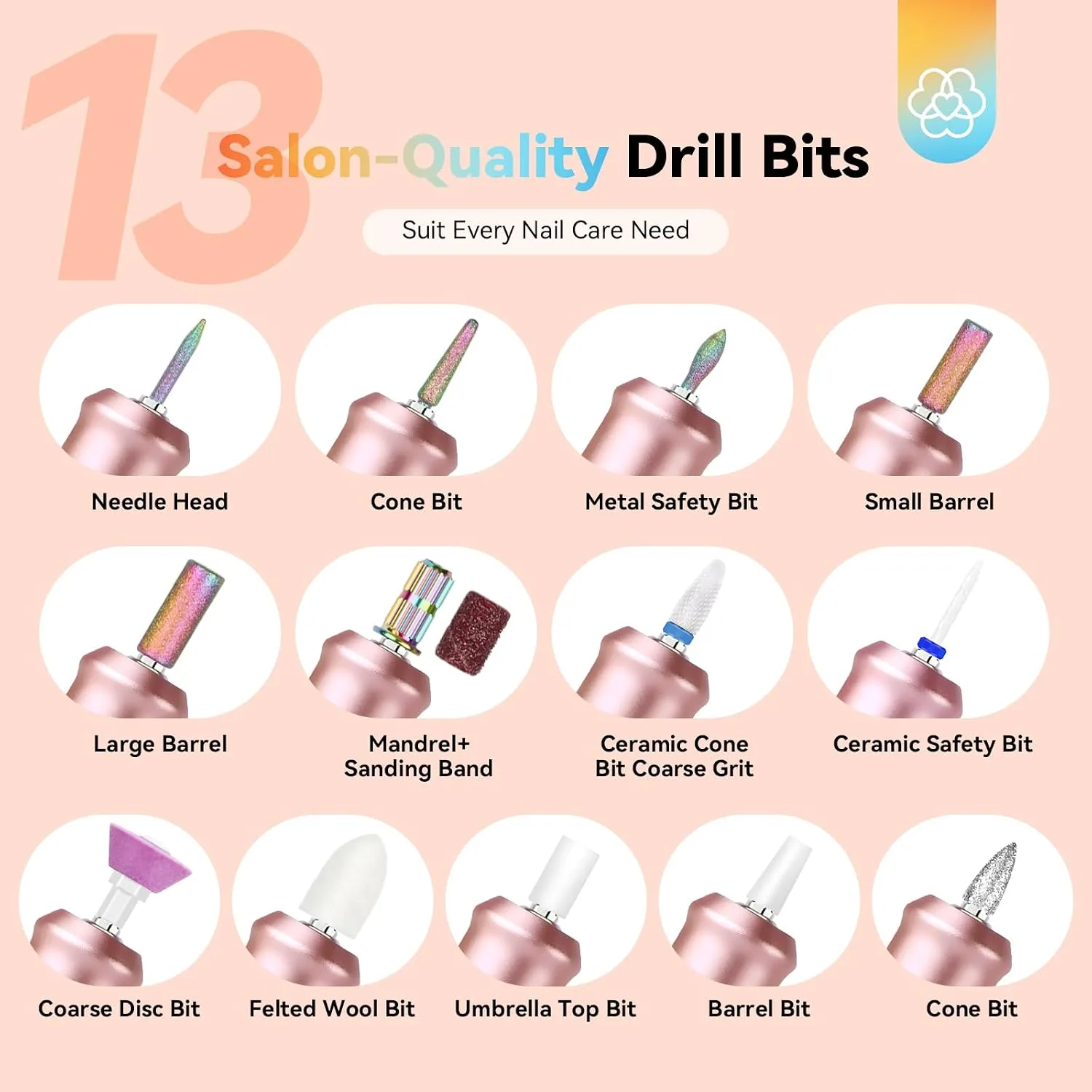 SAVILAND 40000 RPM Low Noise Electric Nail Drill for Acrylic Gel Polish