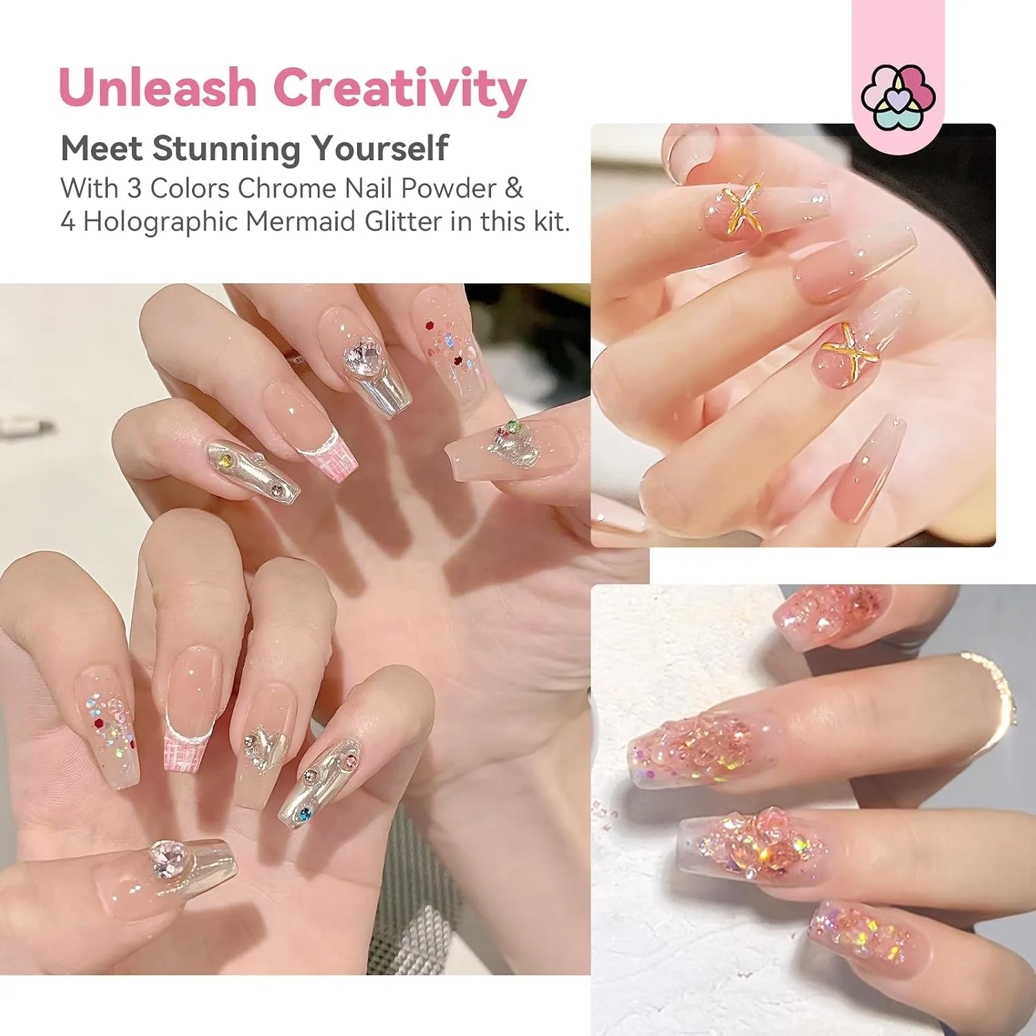SAVILAND Non Sticky Solid Builder Nail Gel Kit Clear Nude White Pink