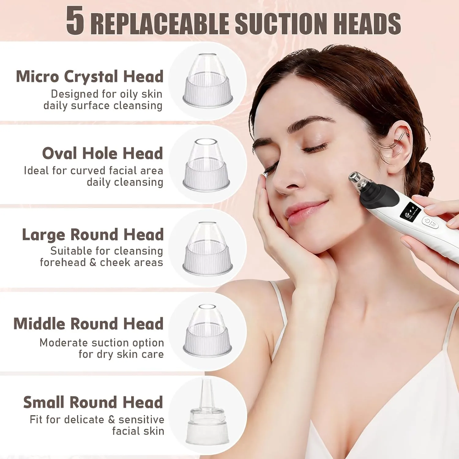 Blackhead Remover Pore Vacuum,Facial Pore Cleaner Blackhead Vacuum (Black)
