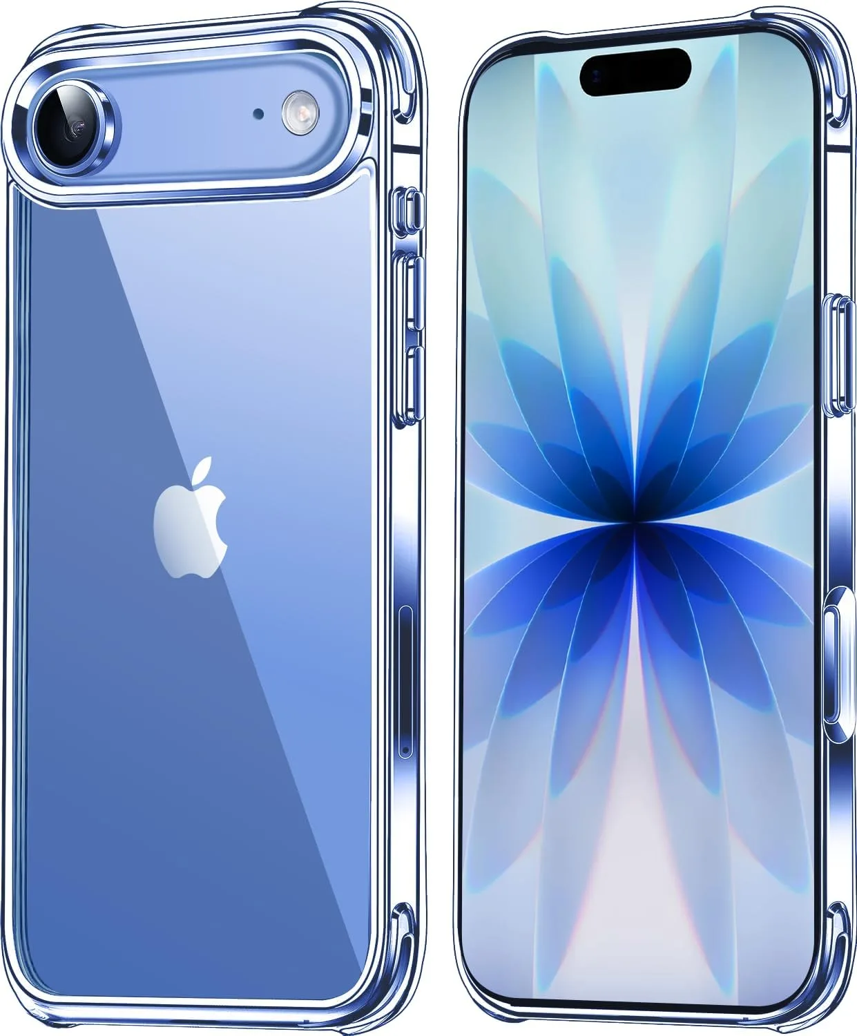Mkeke for iPhone Air Case Clear, [Not Yellowing] [Military-Grade Drop Protection] Protective Clear for Apple iPhone 17 Air Case with Shockproof Bumper 2025
