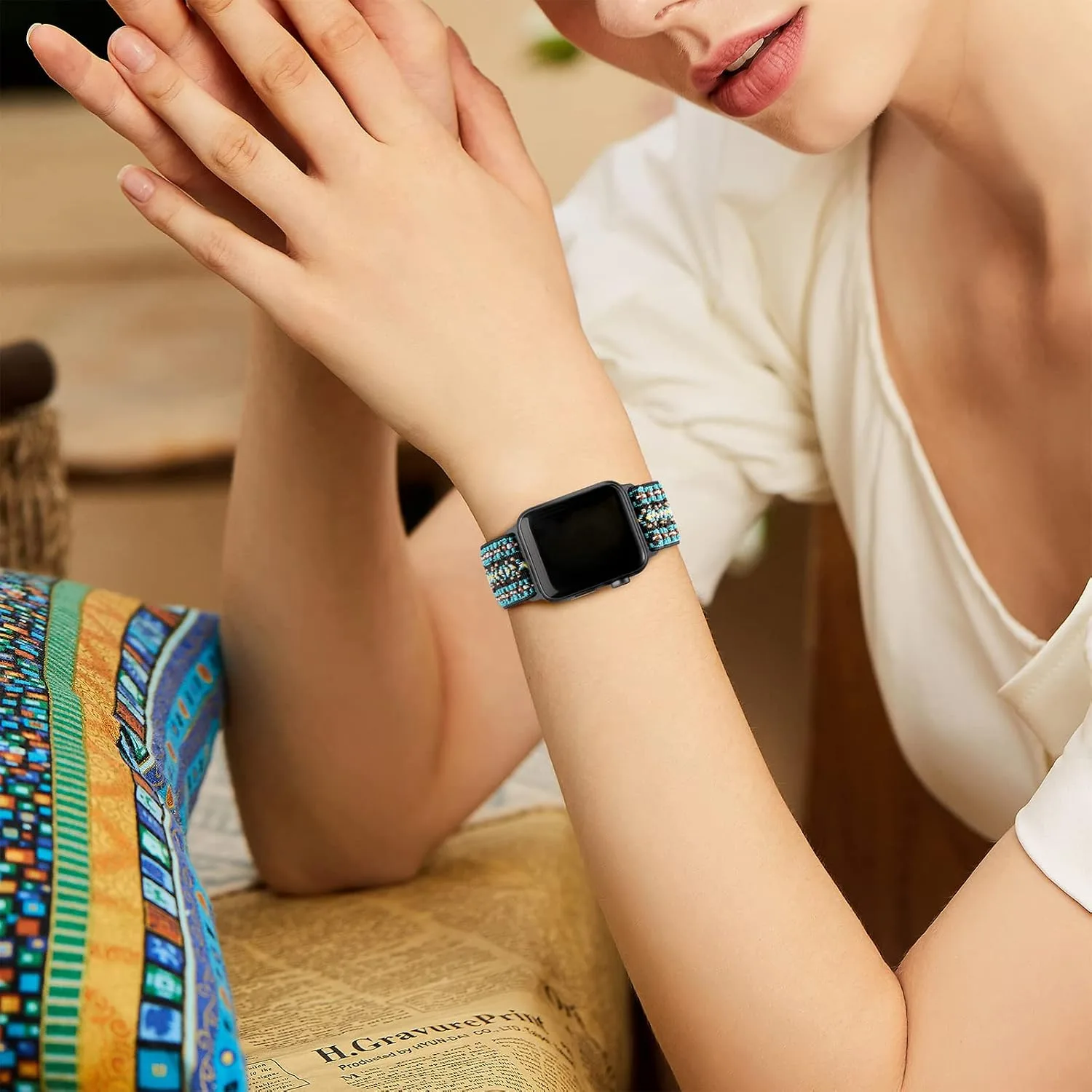 DaQin 3 Pack Stretchy Solo Loop Compatible with Apple Watch Bands Men Women