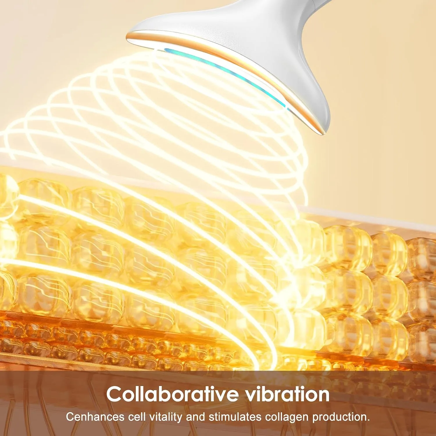 Dual Head Facial Eye Massager with Heat & Vibration Therapy, Anti-Aging, Relieve Puffiness, Boost Skin Radiance