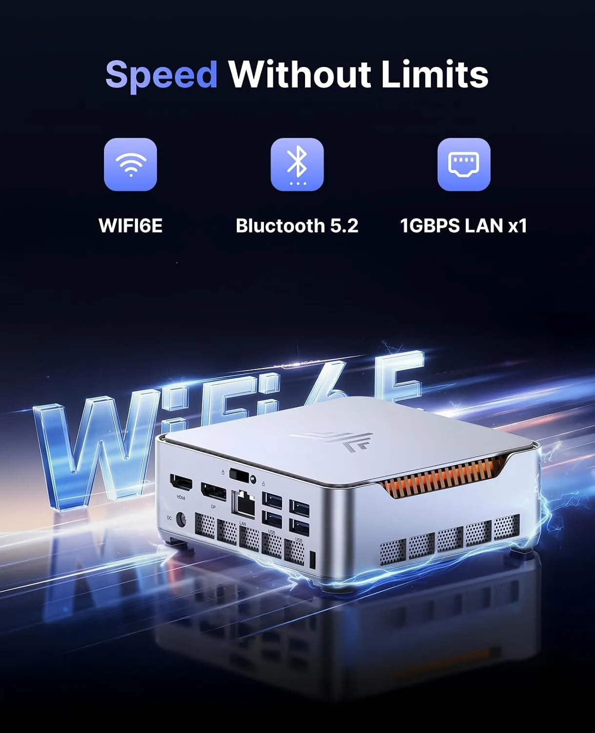 KAMRUI Hyper H2 Mini Gaming PC 14th Gen Intel Core i9-14900HX Mini PC(24C/32T, Up to 5.8GHz) 32GB DDR4(Expandable) 1TB SSD Mini Desktop Computers, HDMI+DP+USB-C/Triple 4K Display/WiFi6E/BT5.2/VESA