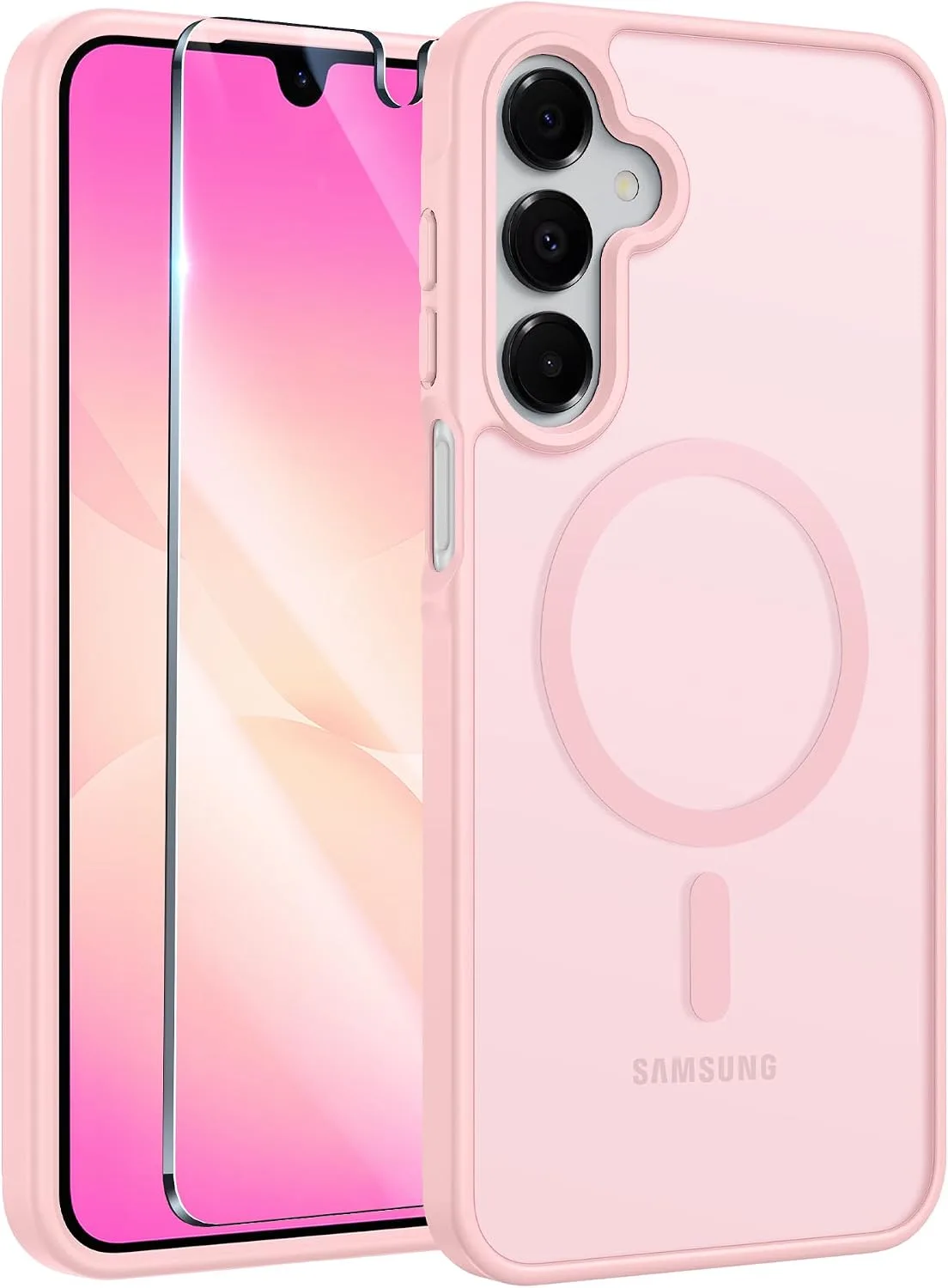 FNTCASE for Samsung Galaxy A26 5G Phone Case, Fit for Magsafe, Light Pink