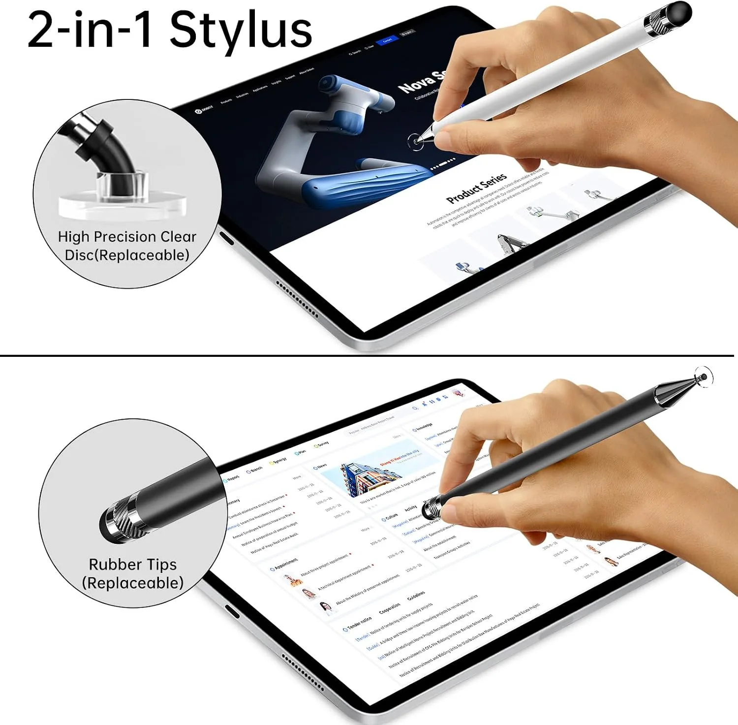 Bopomofo Stylus(10 Pcs),2-in-1 Stylus Pen for Touchscreen,Capacitive Stylus